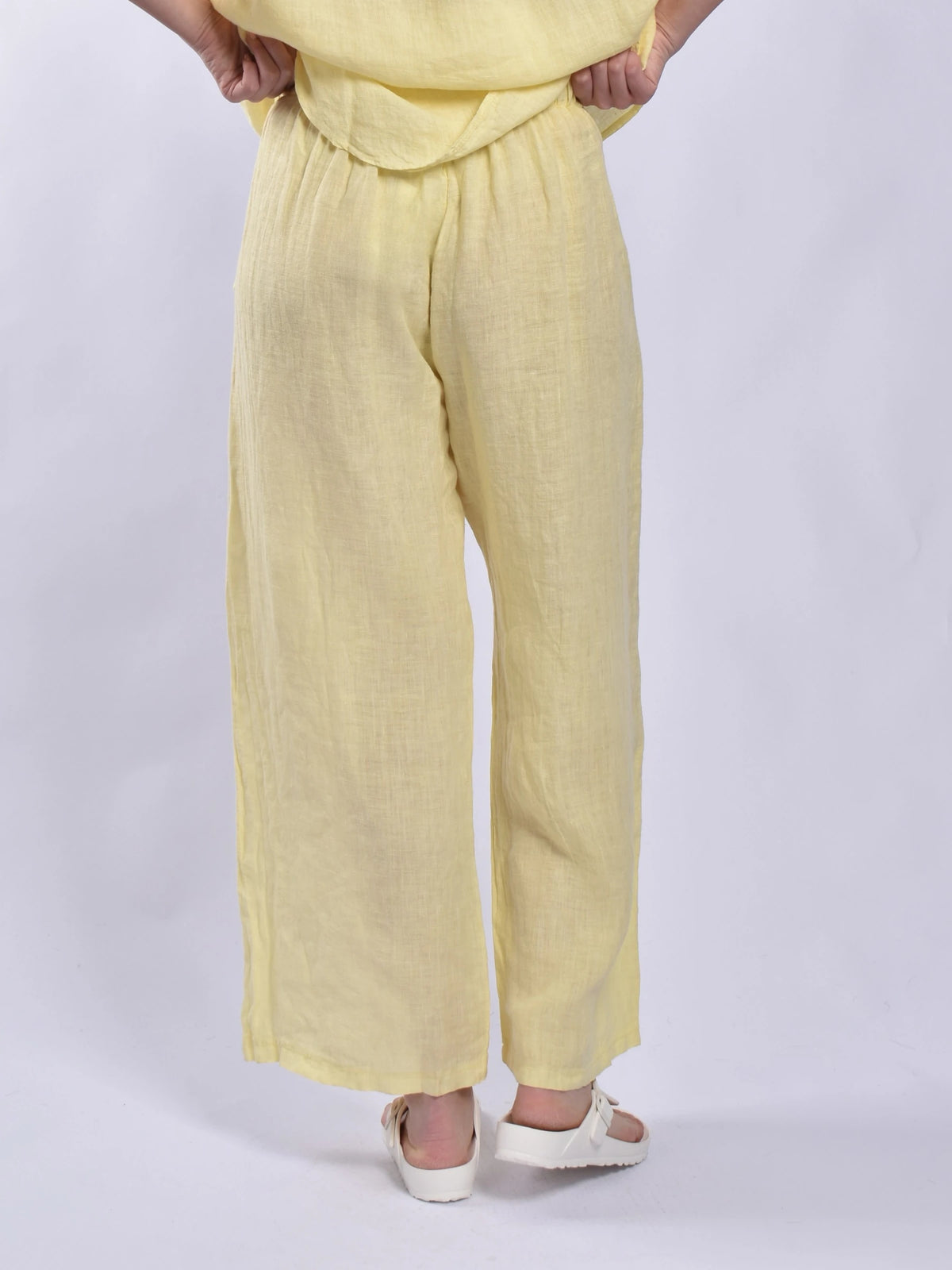 Made In Italy Linen Palazzo Pants