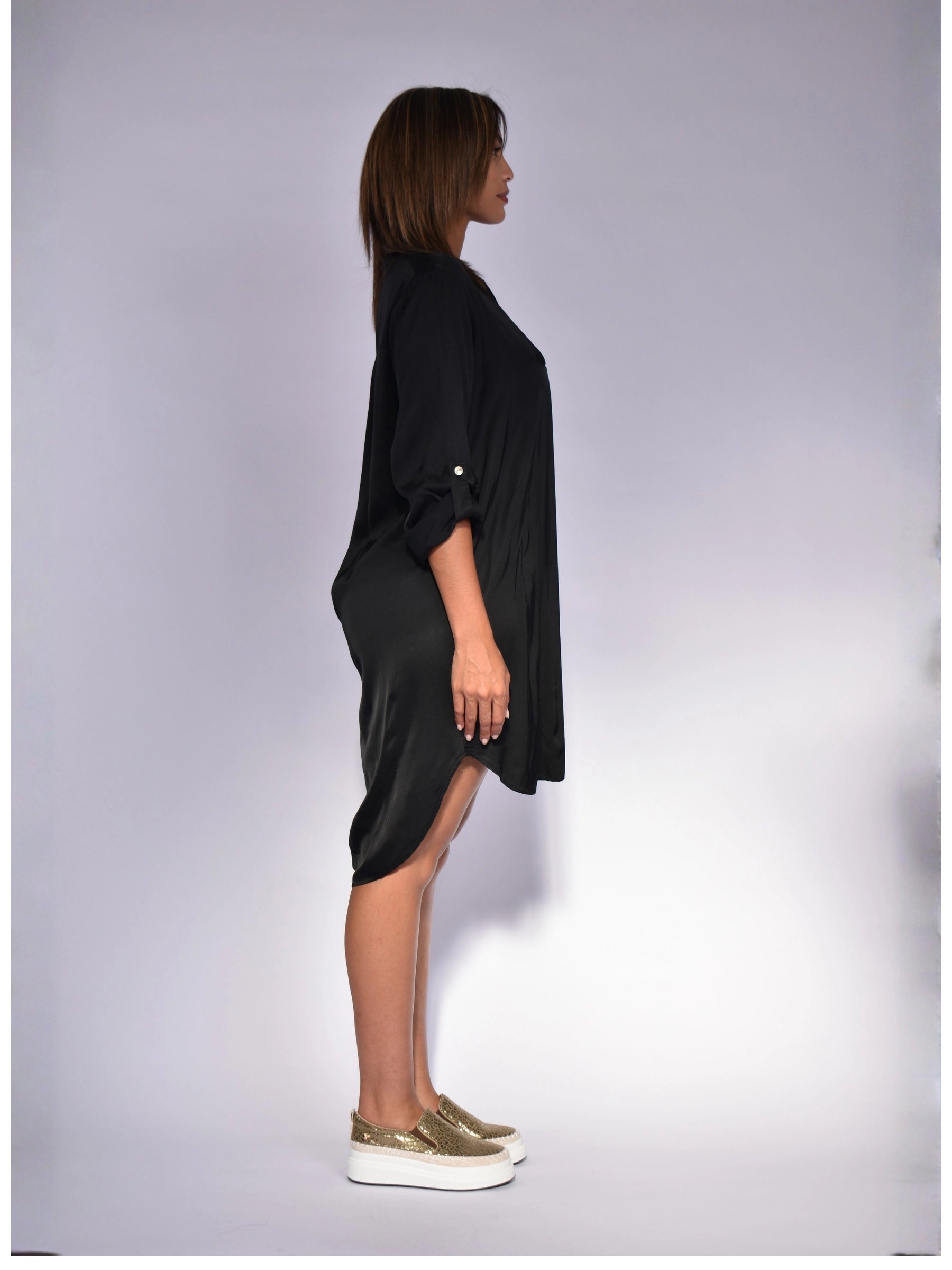 MADE IN ITALY BLACK SHORT DRESS