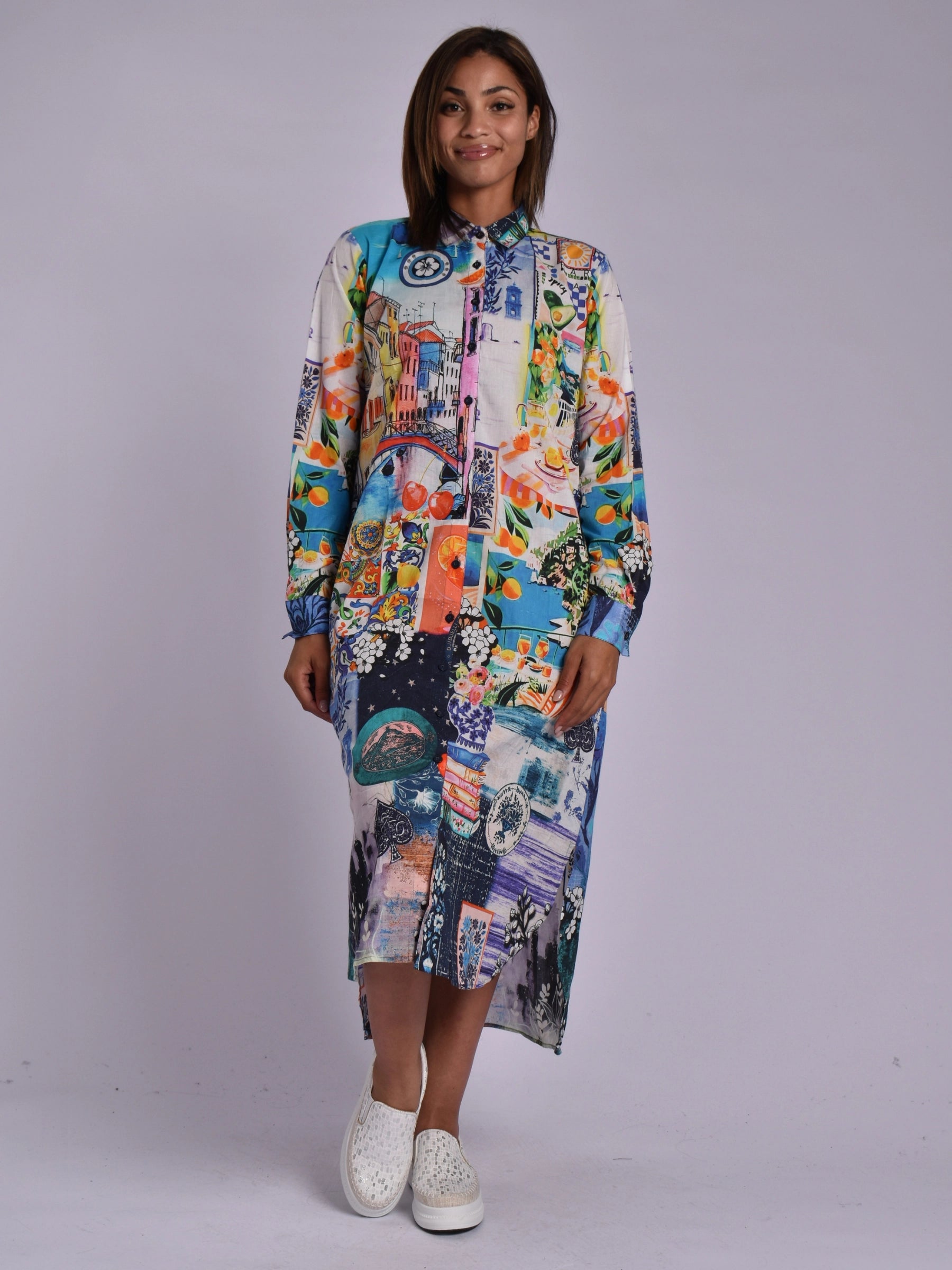 JOLIE PRUPLE MULTI ELMEY DRESS