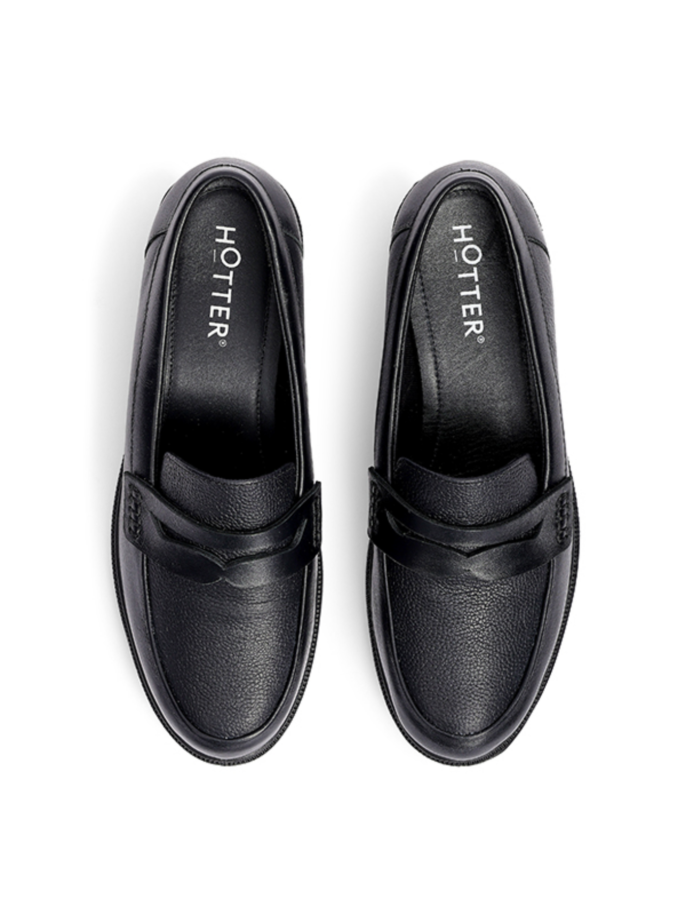 HOTTER BLACK DORSET SHOE