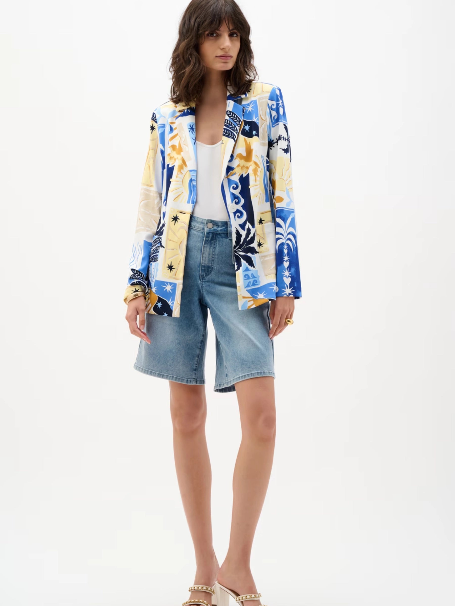 JOSEPH RIBKOFF VANILLA MULTI LDS BLAZER