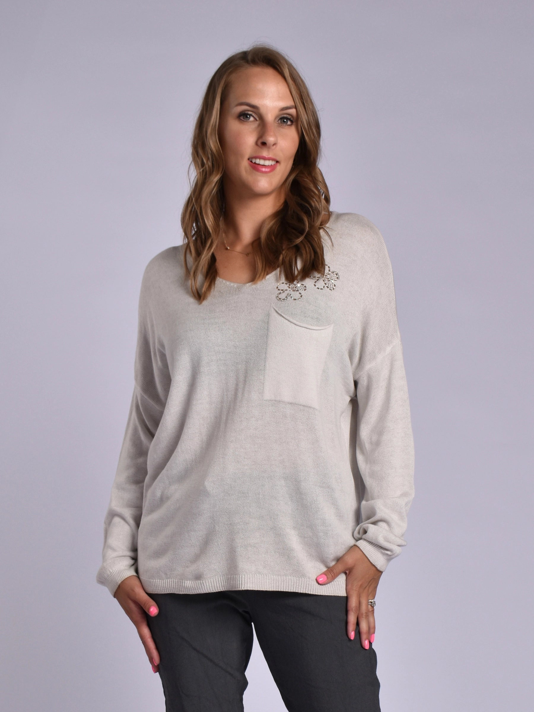 MADE IN ITALY KNIT TOP - CREAM