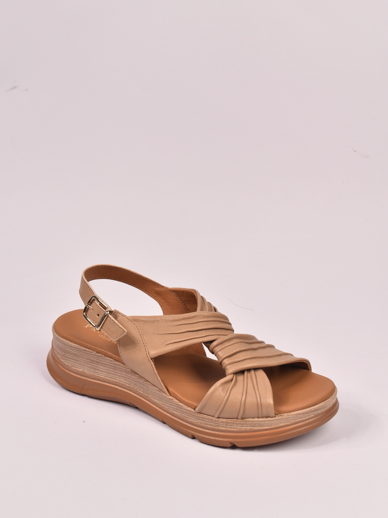 PAULA URBAN BLACK LOW WEDGE SANDAL