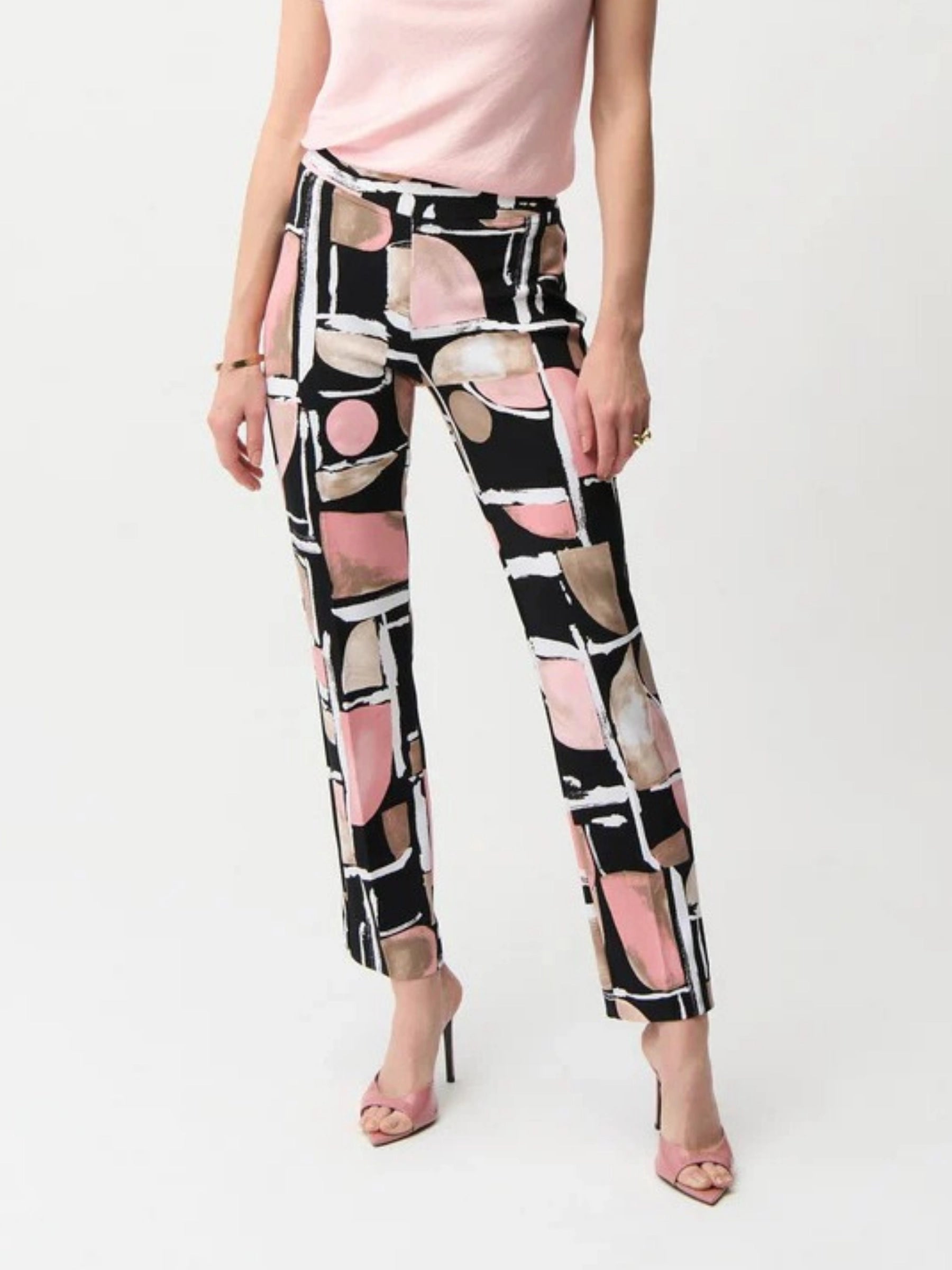 JOSEPH RIBKOFF BLACK MULTI LDS PANTS