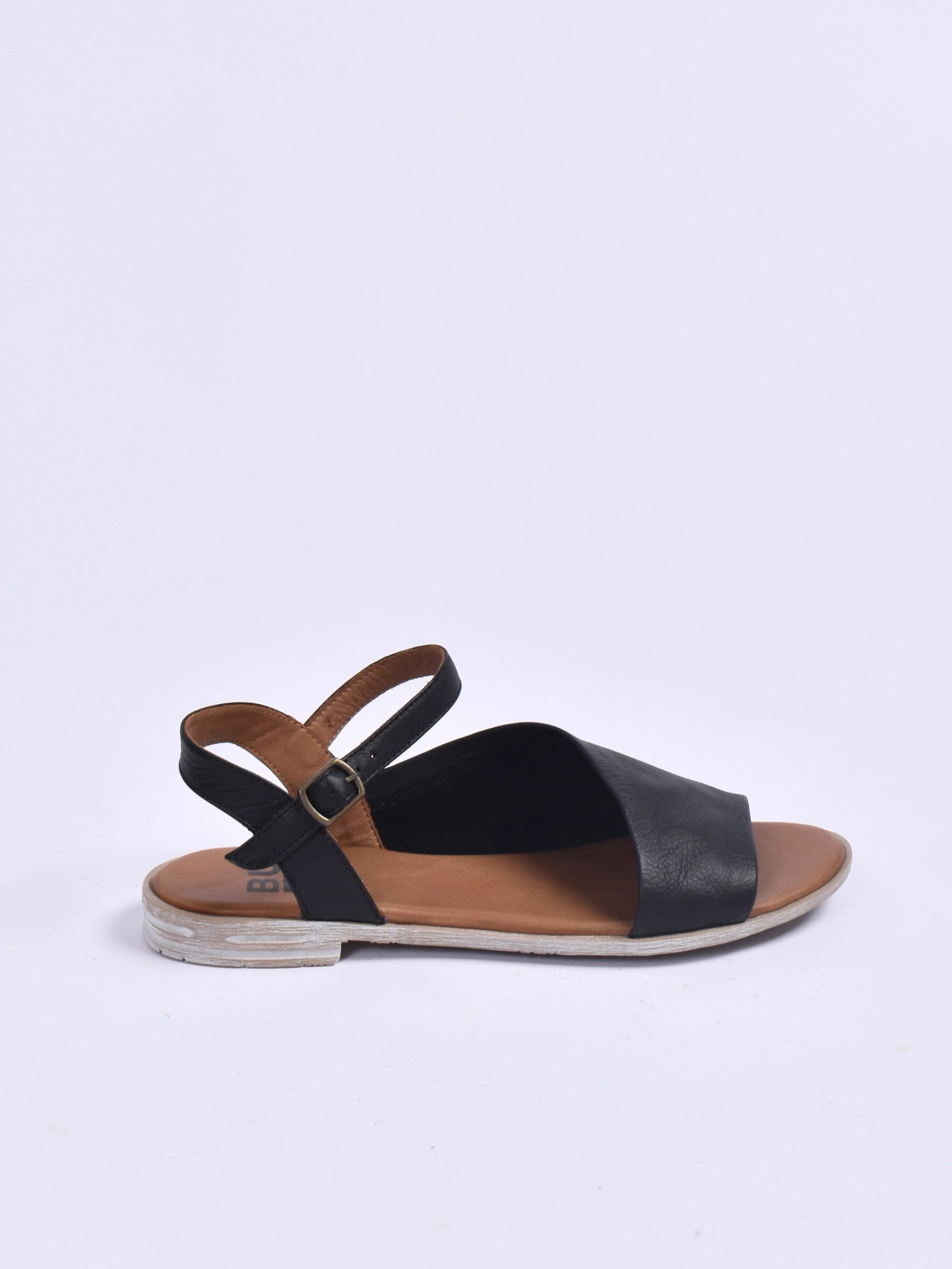 BUENO BLACK LOW HEEL SANDAL