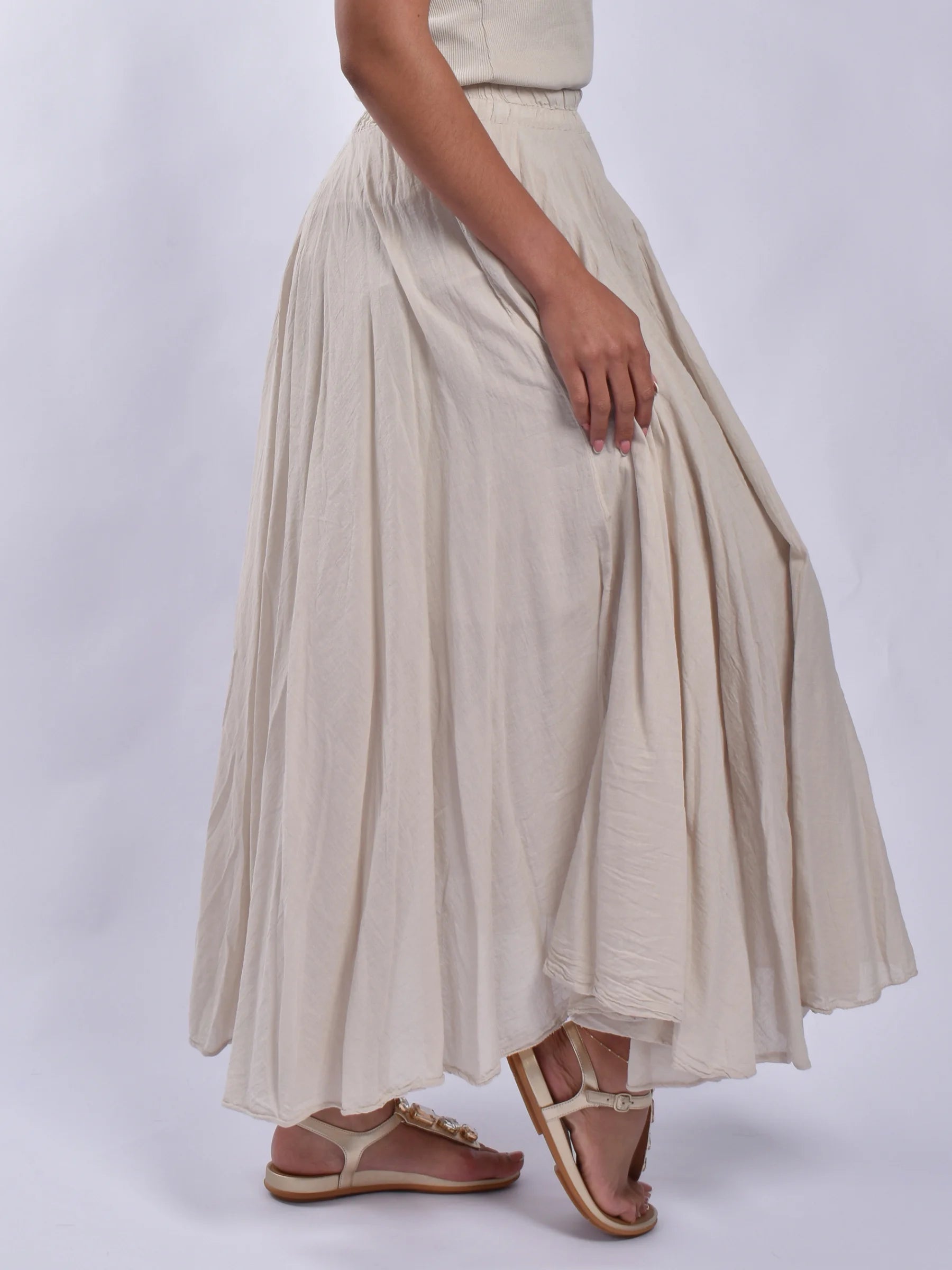 Made In Italy Cotton Skirt