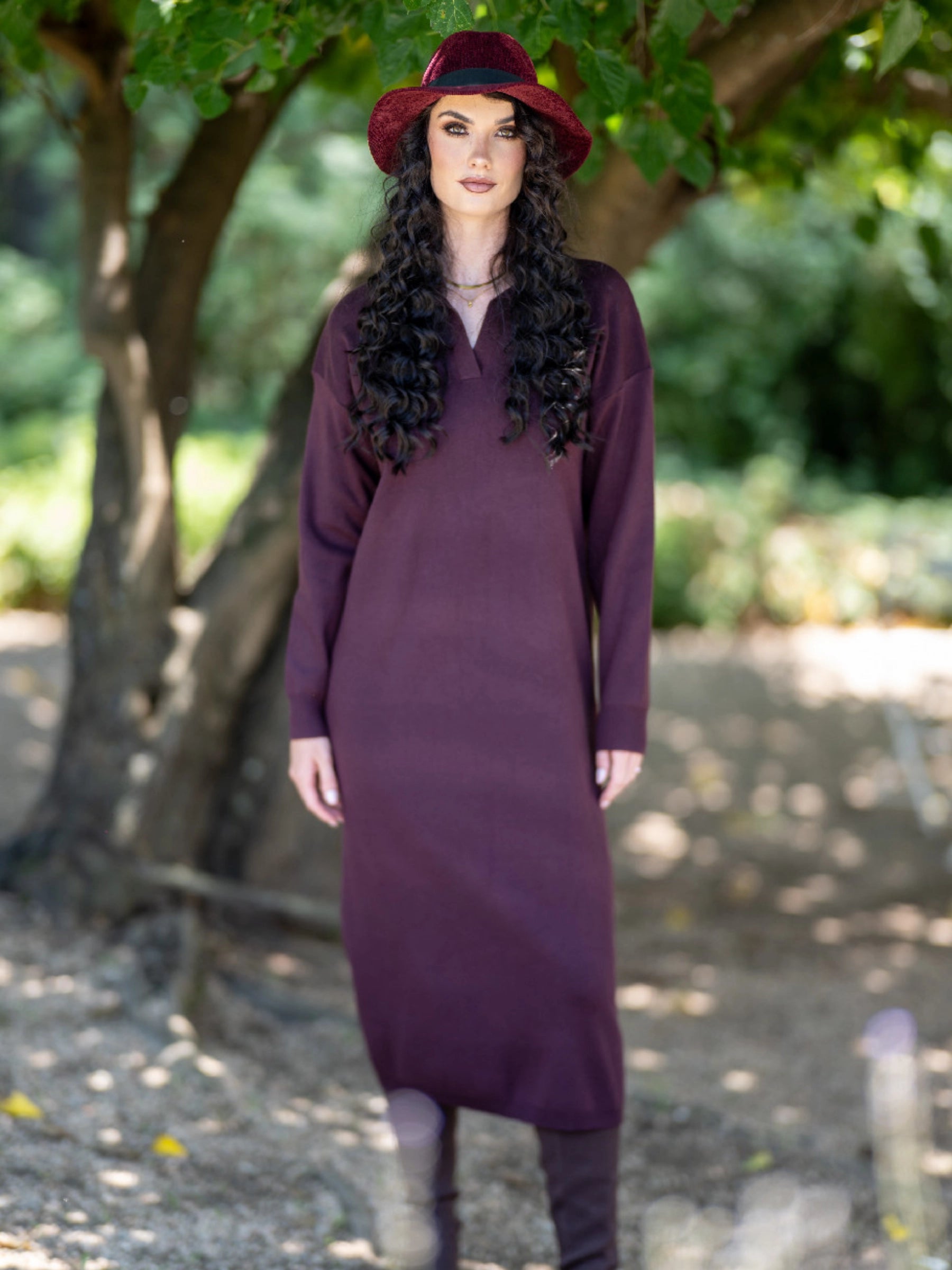 MASTIK  AUBERGINE DRESS