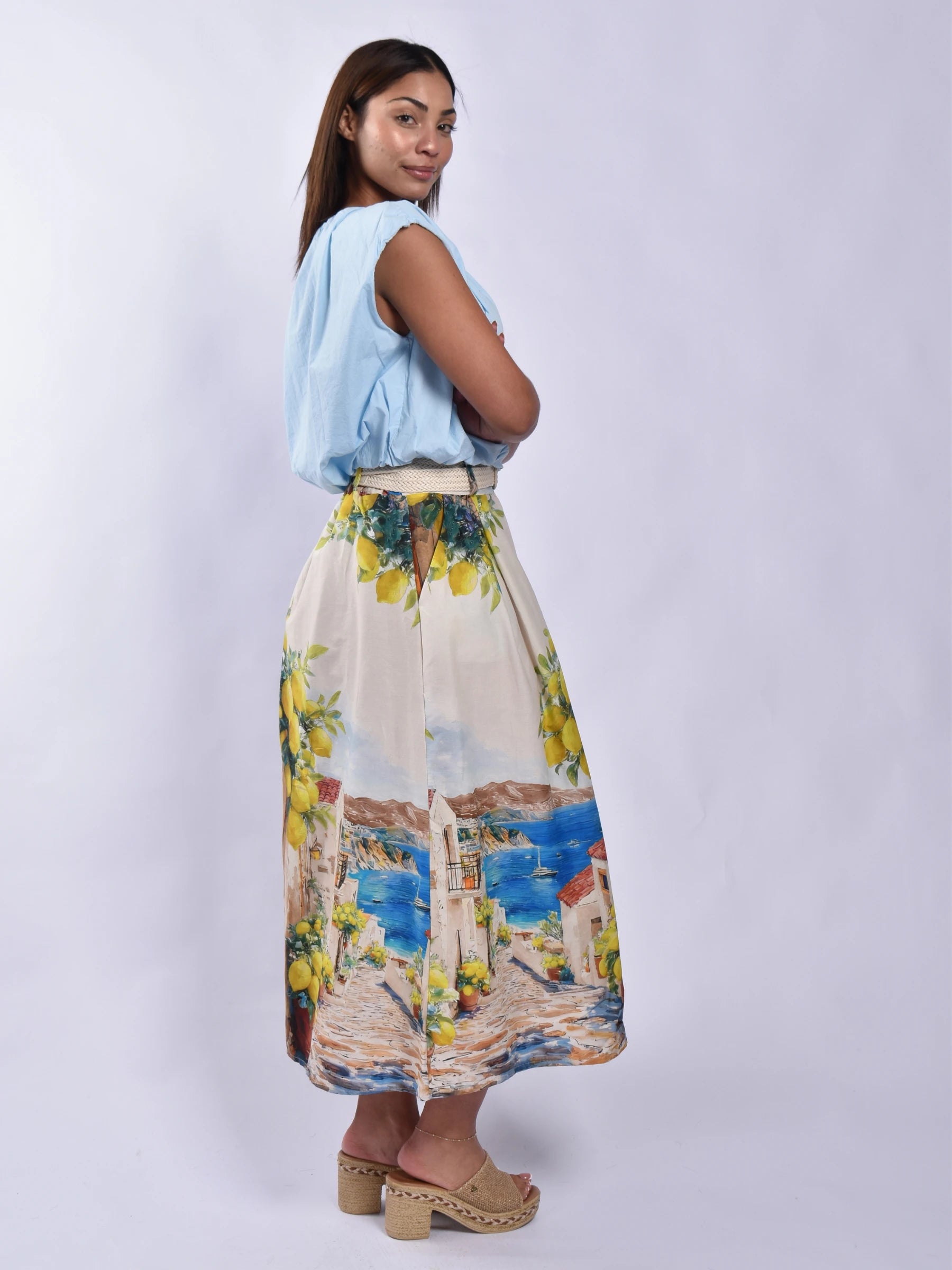 Made In Italy Lemon Skirt