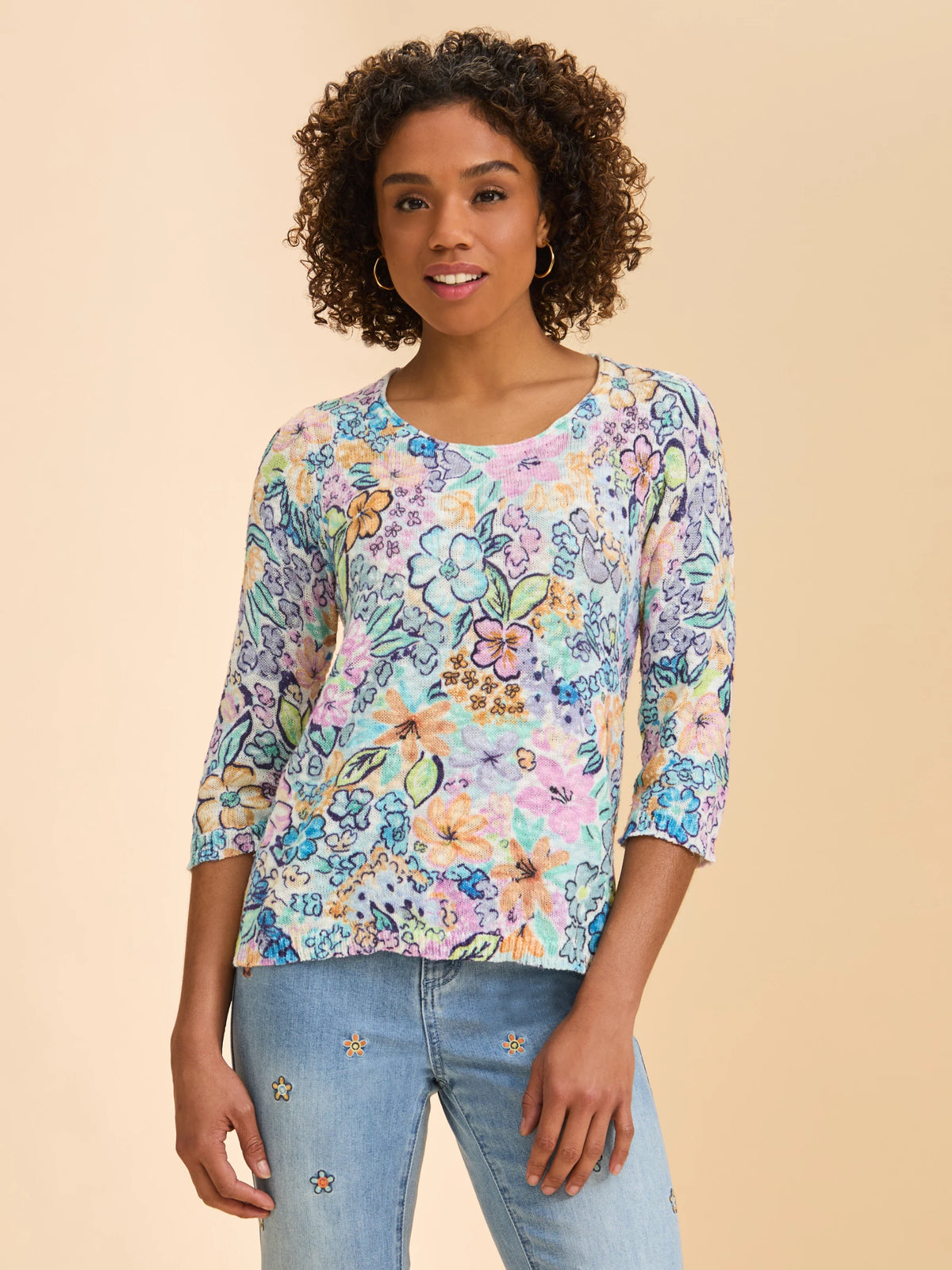 FDJ 3/4 Sleeve Sweater