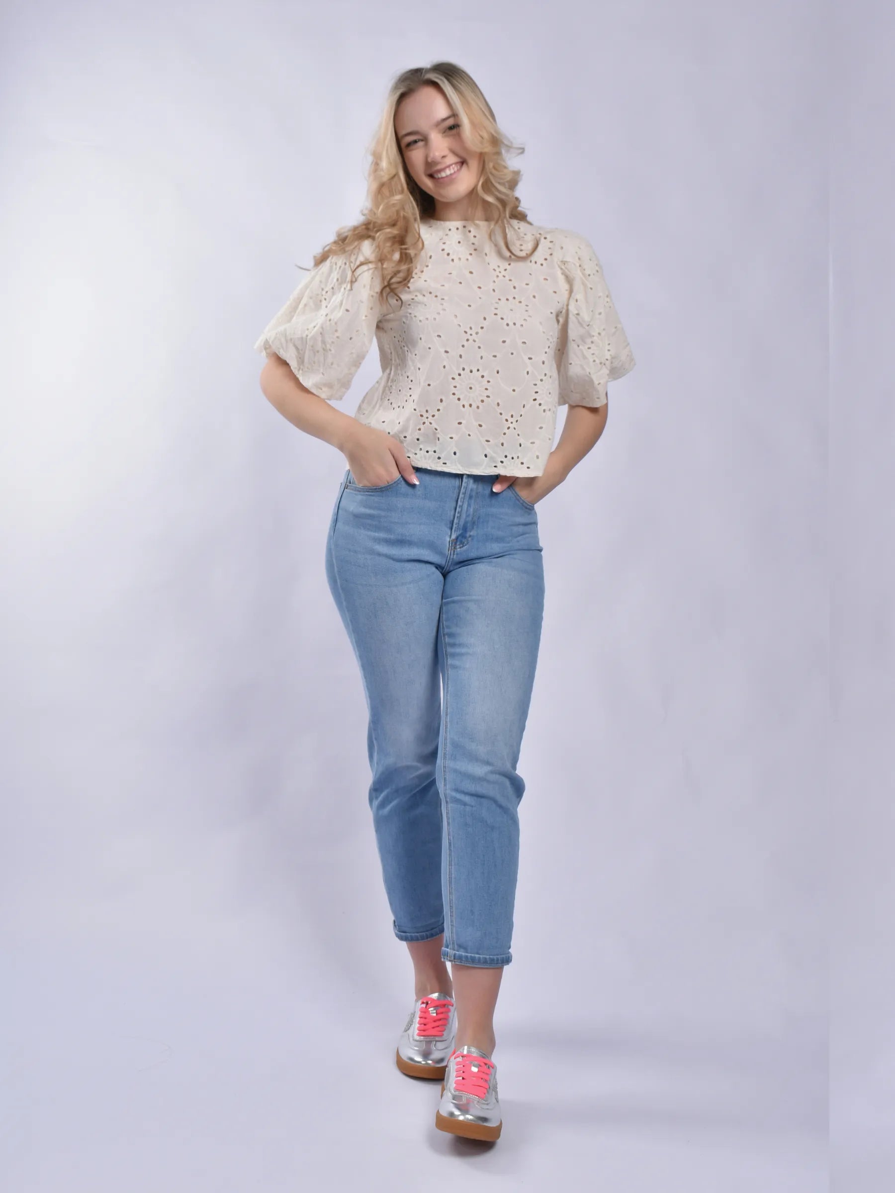 Made In Italy Puff Shoulder Top