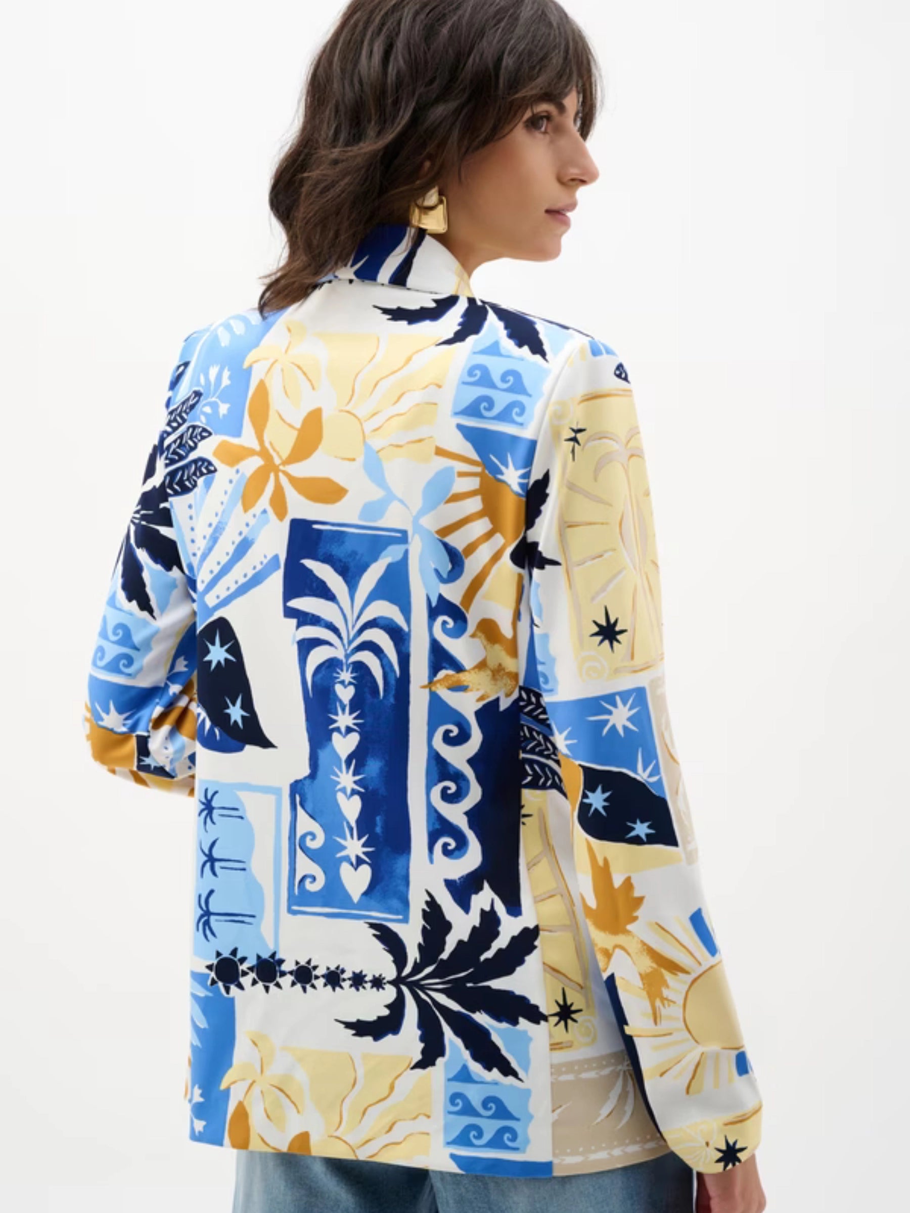 JOSEPH RIBKOFF VANILLA MULTI LDS BLAZER