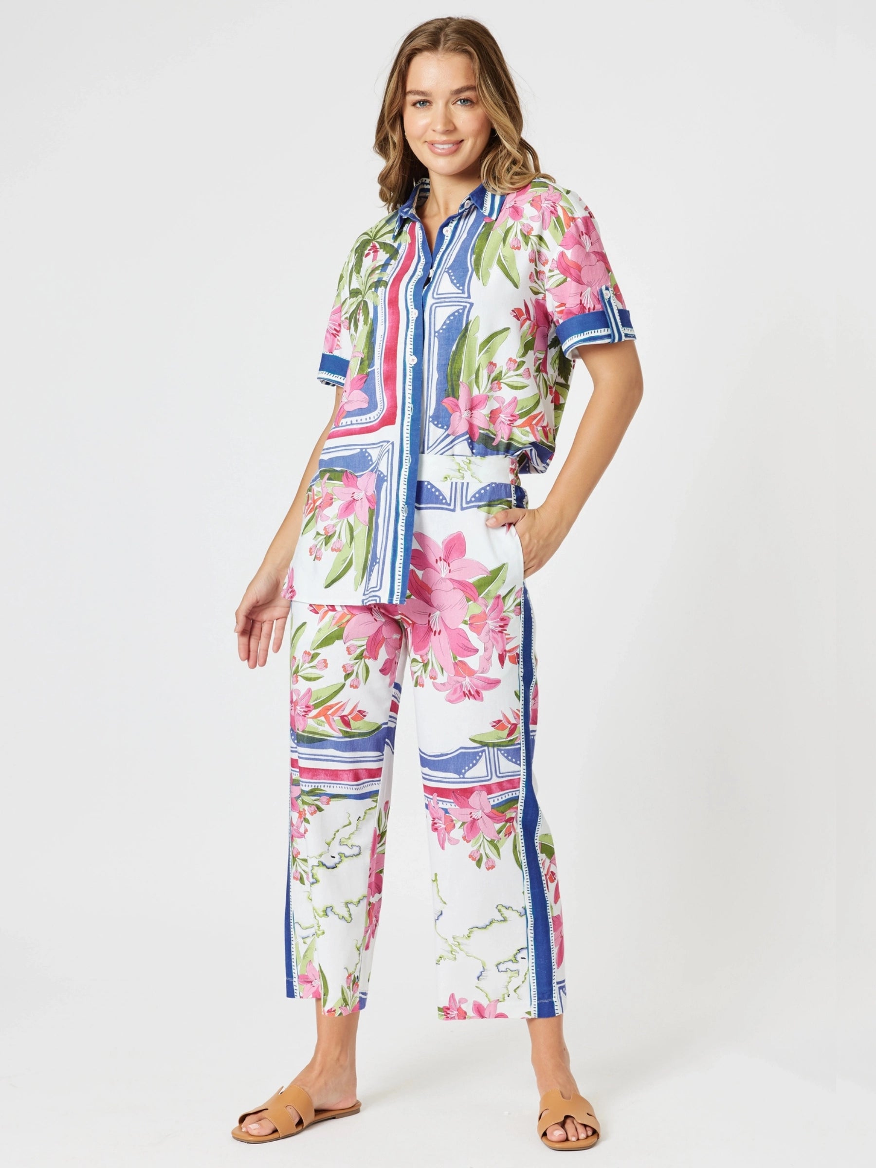GORDON SMITH BLUE MULTI MONACO PANTS