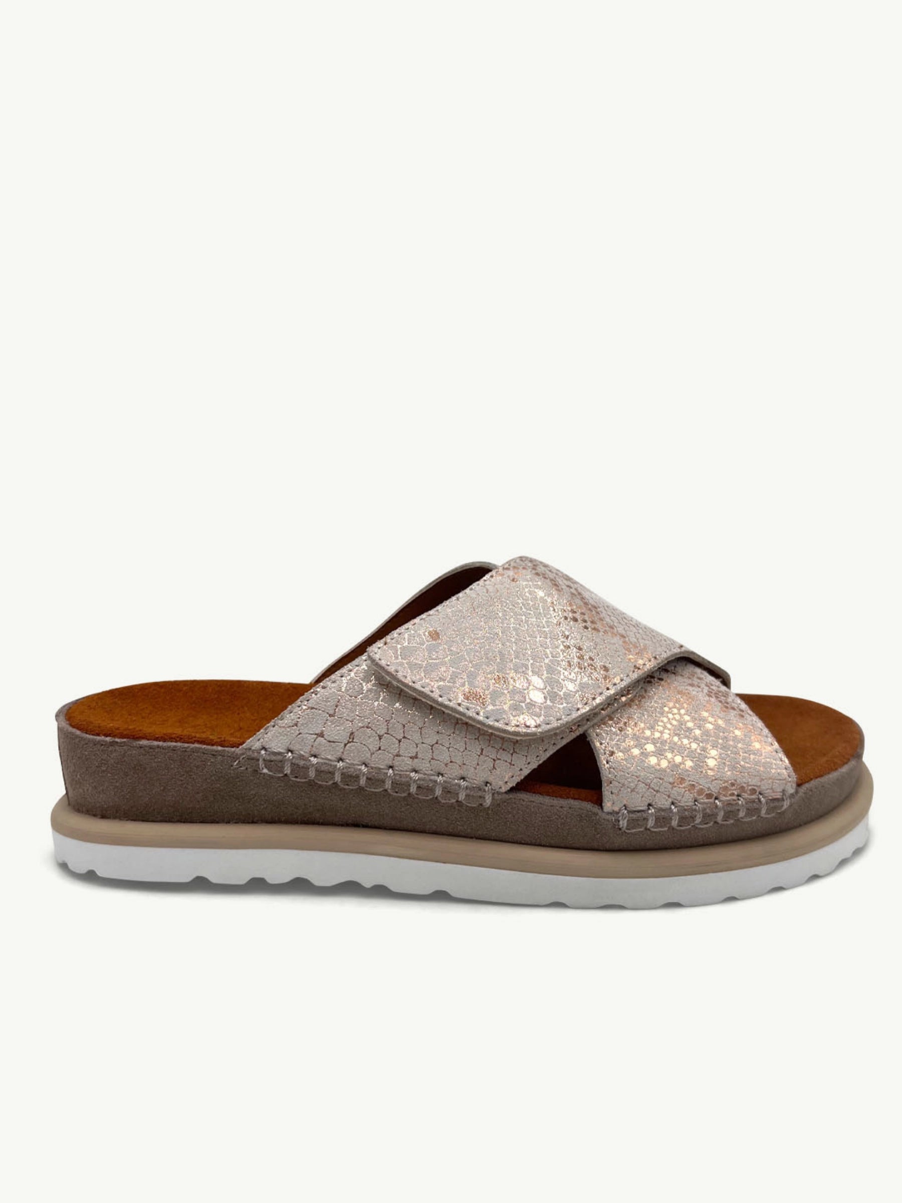JULZ ROSE GOLD SNAKE REESE SANDAL