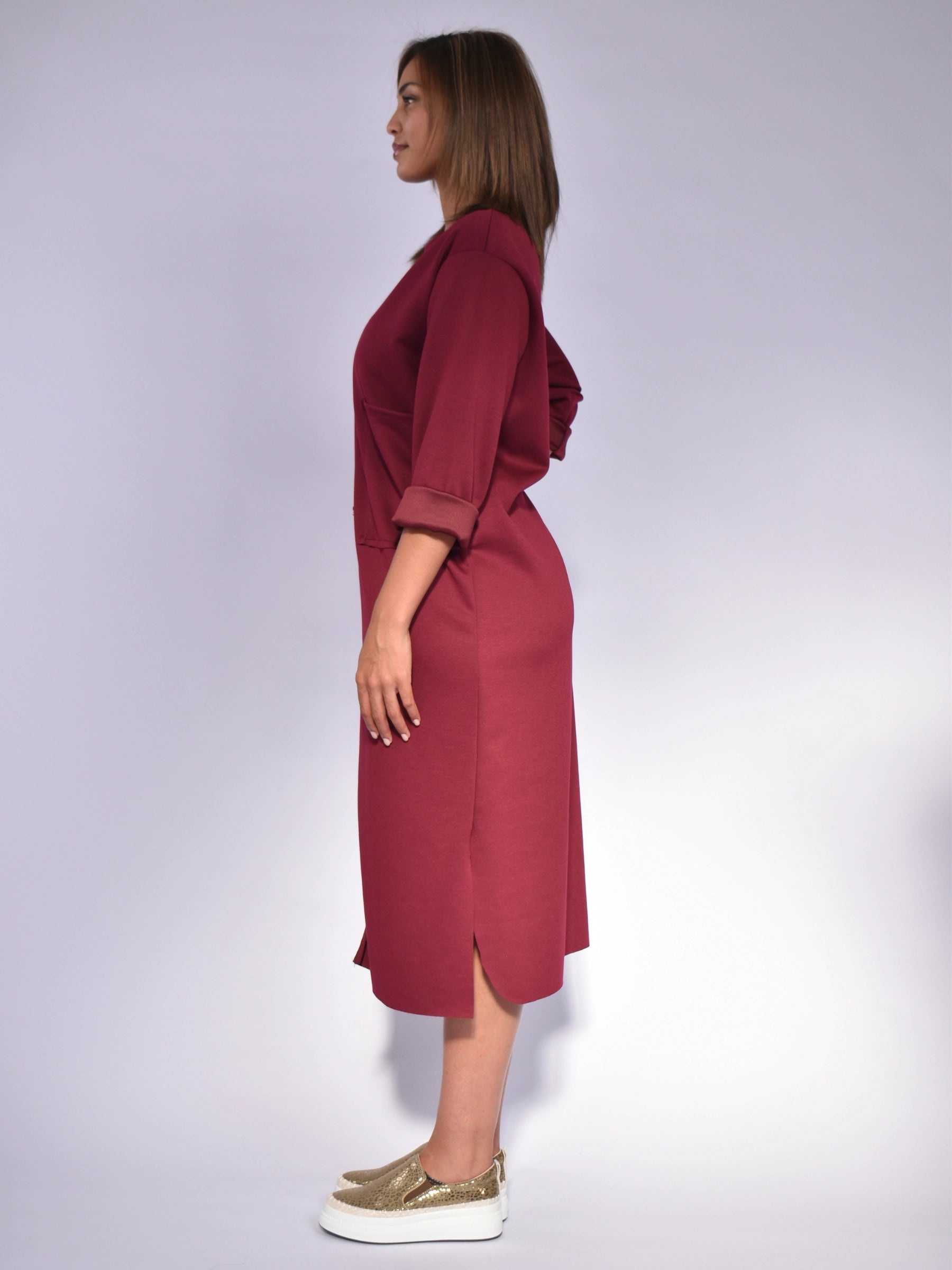MADE IN ITALY DARK BROWN DRESS