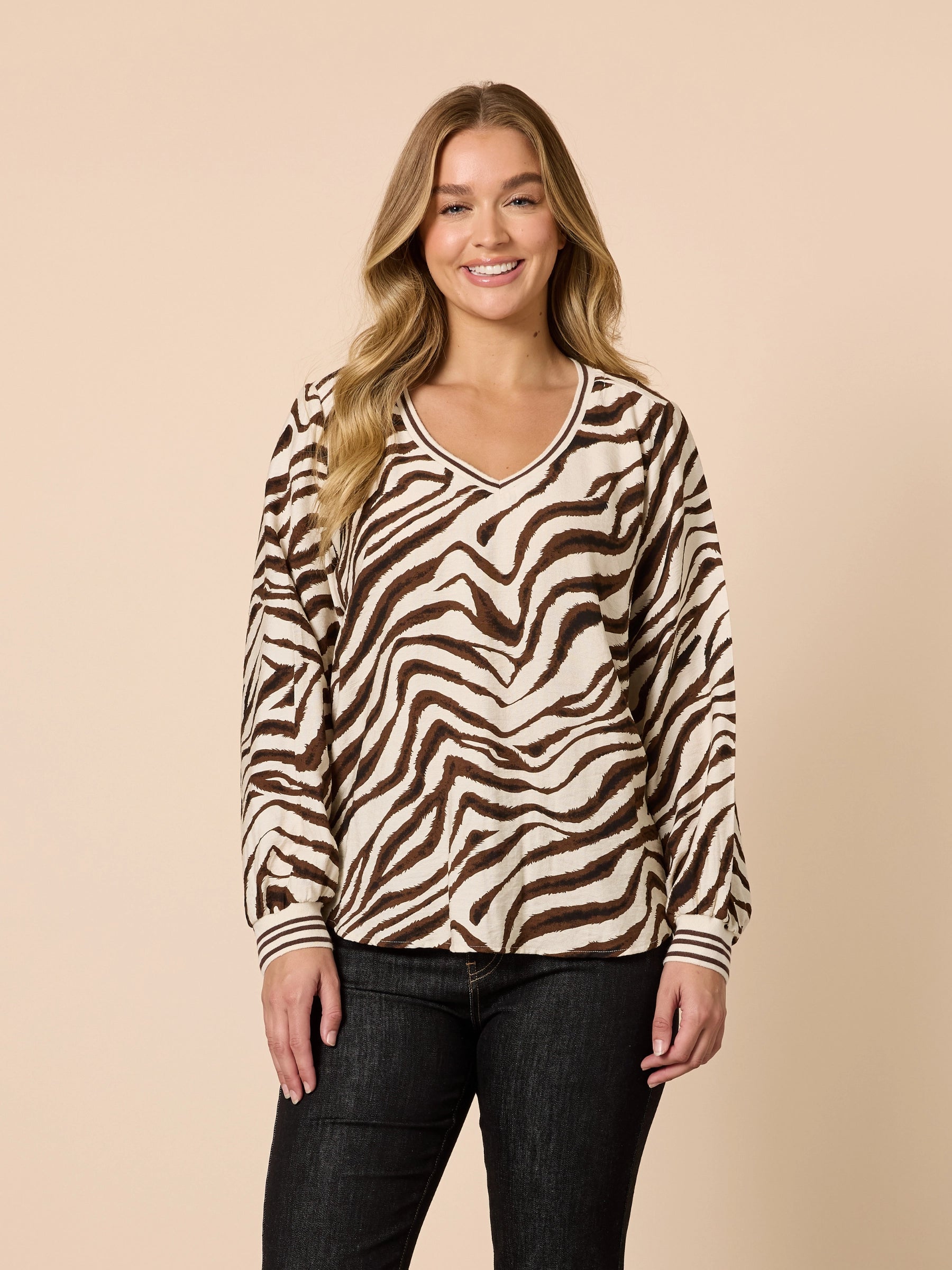 THREADZ NATURAL MULTI TOP