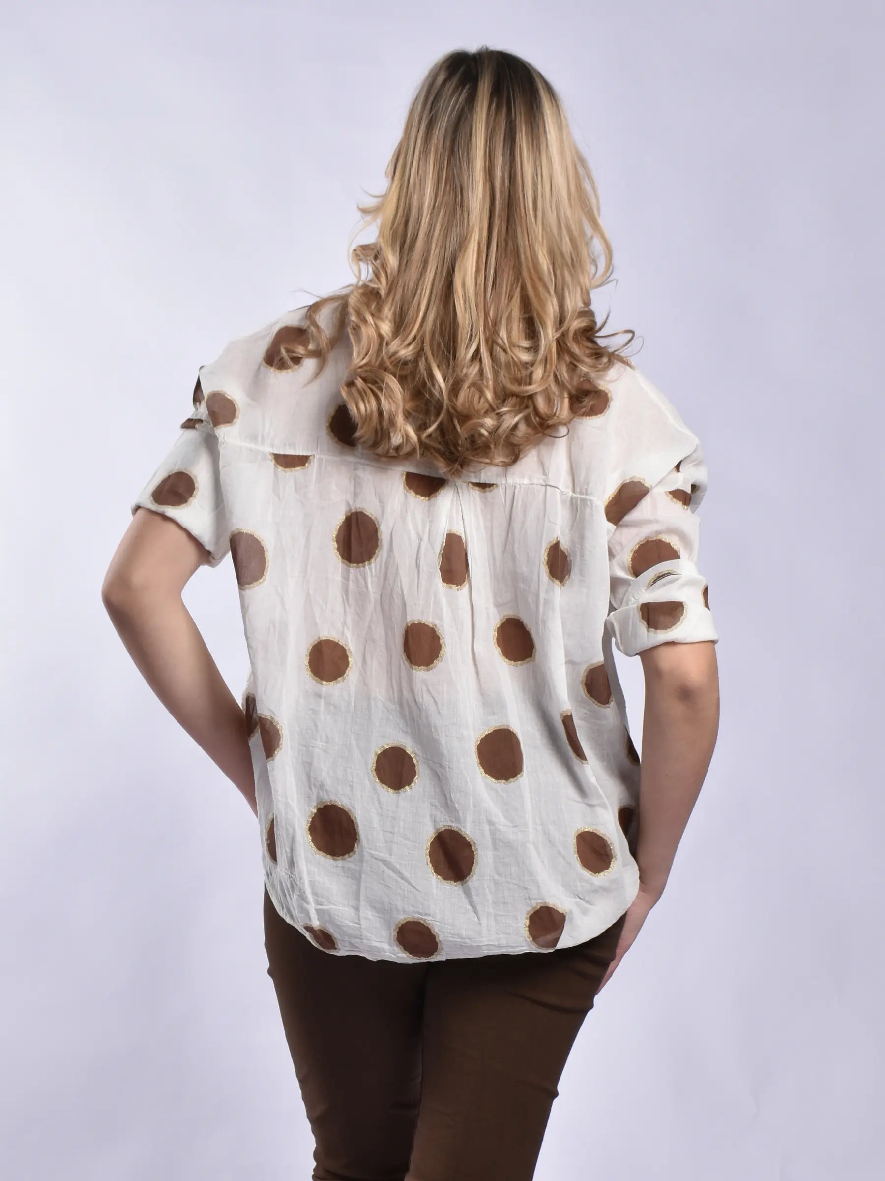 Made In Italy Polkadot Blouse