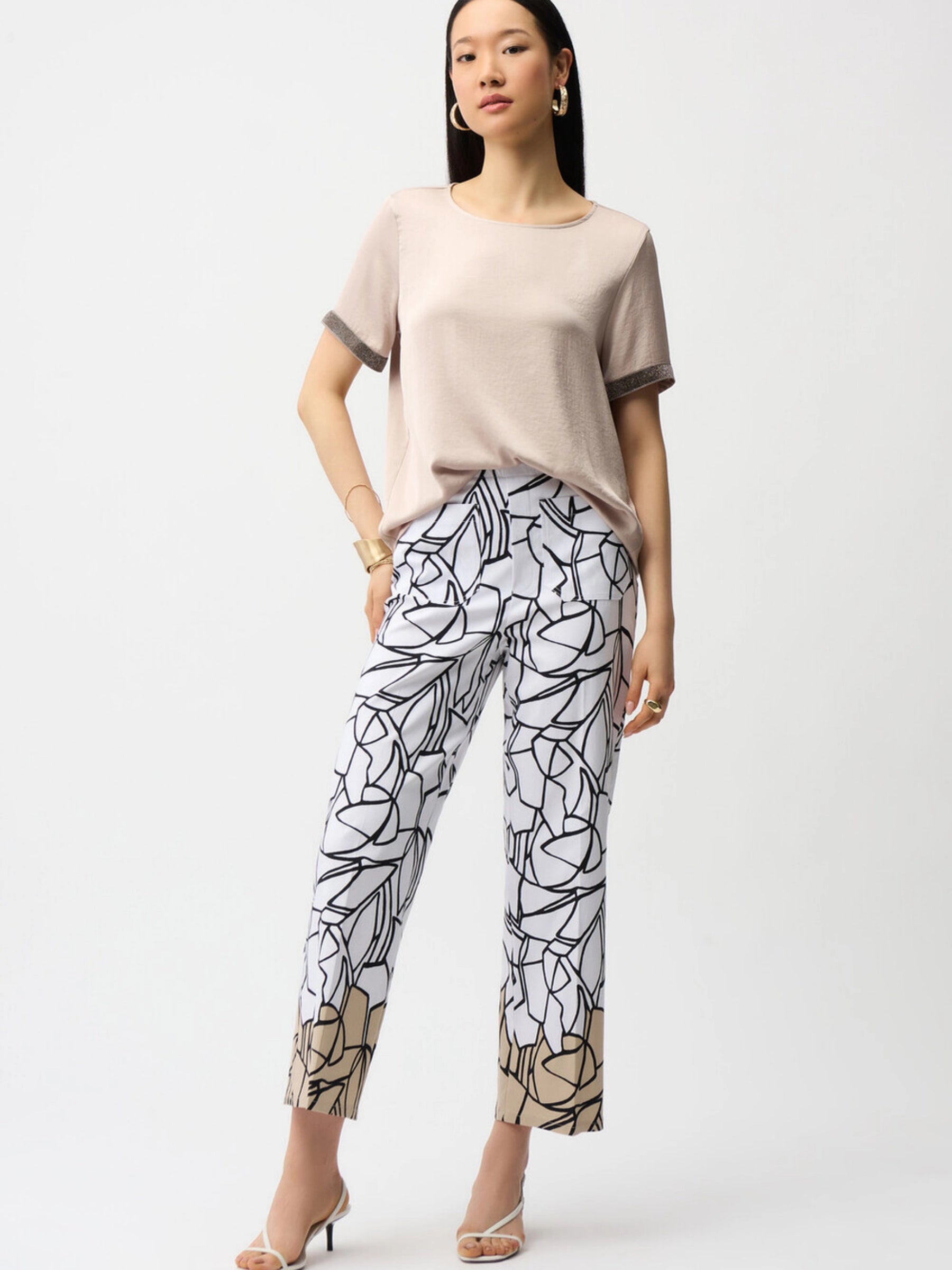 JOSEPH RIBKOFF VANILLA MULTI LDS PANTS