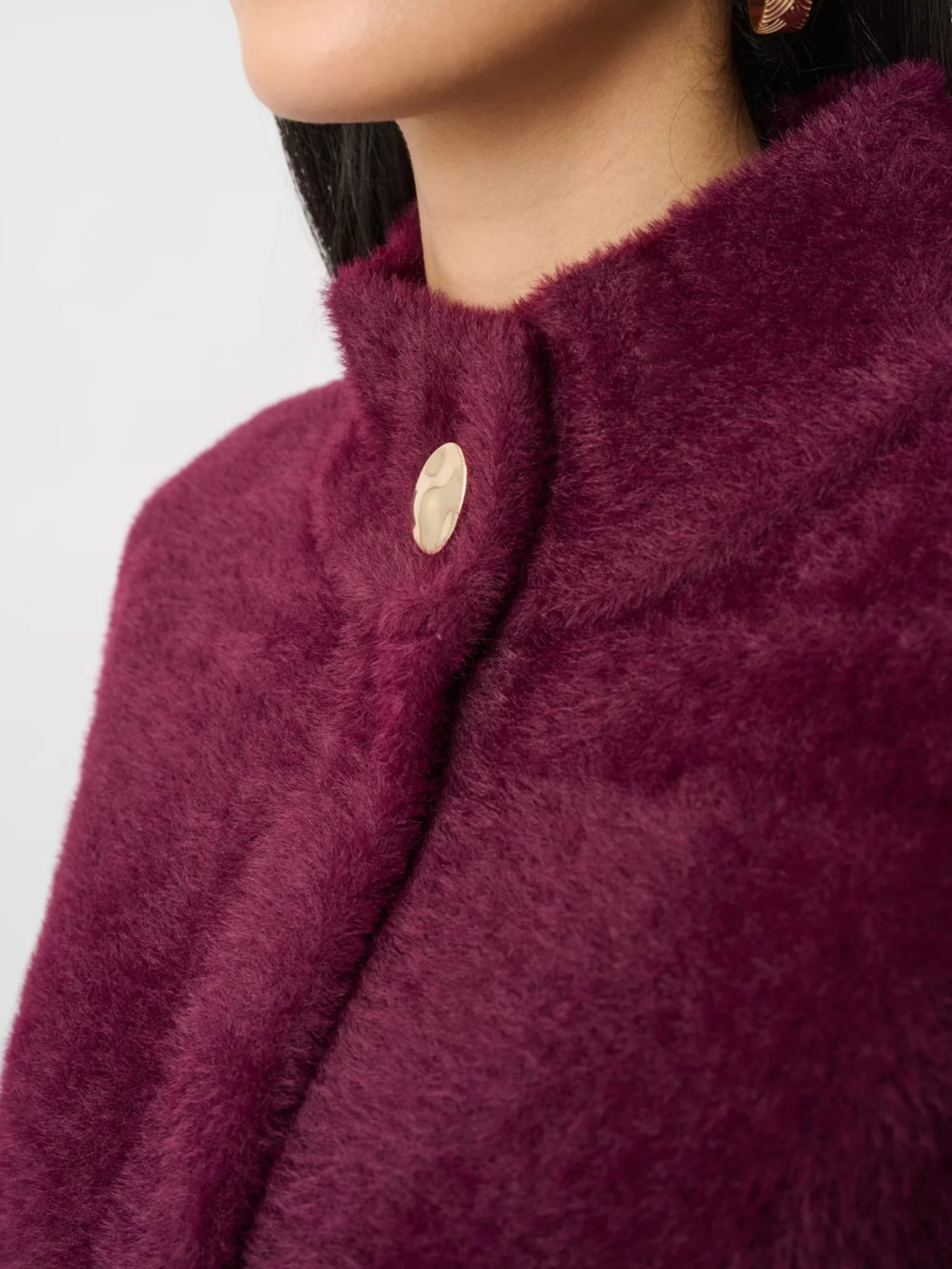 Joseph Ribkoff Long Sleeve Fur Coat