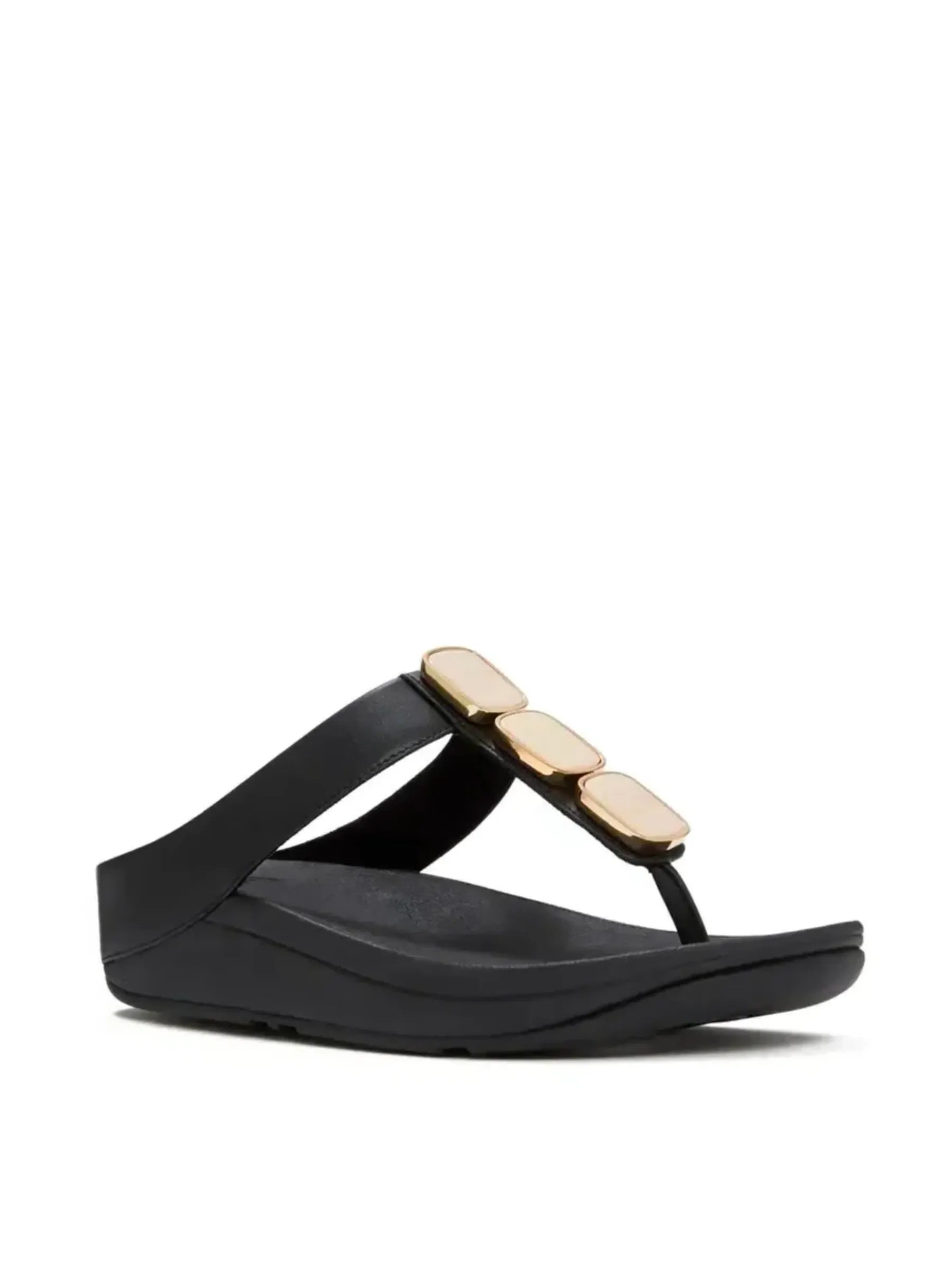 FIT FLOP LULU GLOSSY BUTTON SANDAL