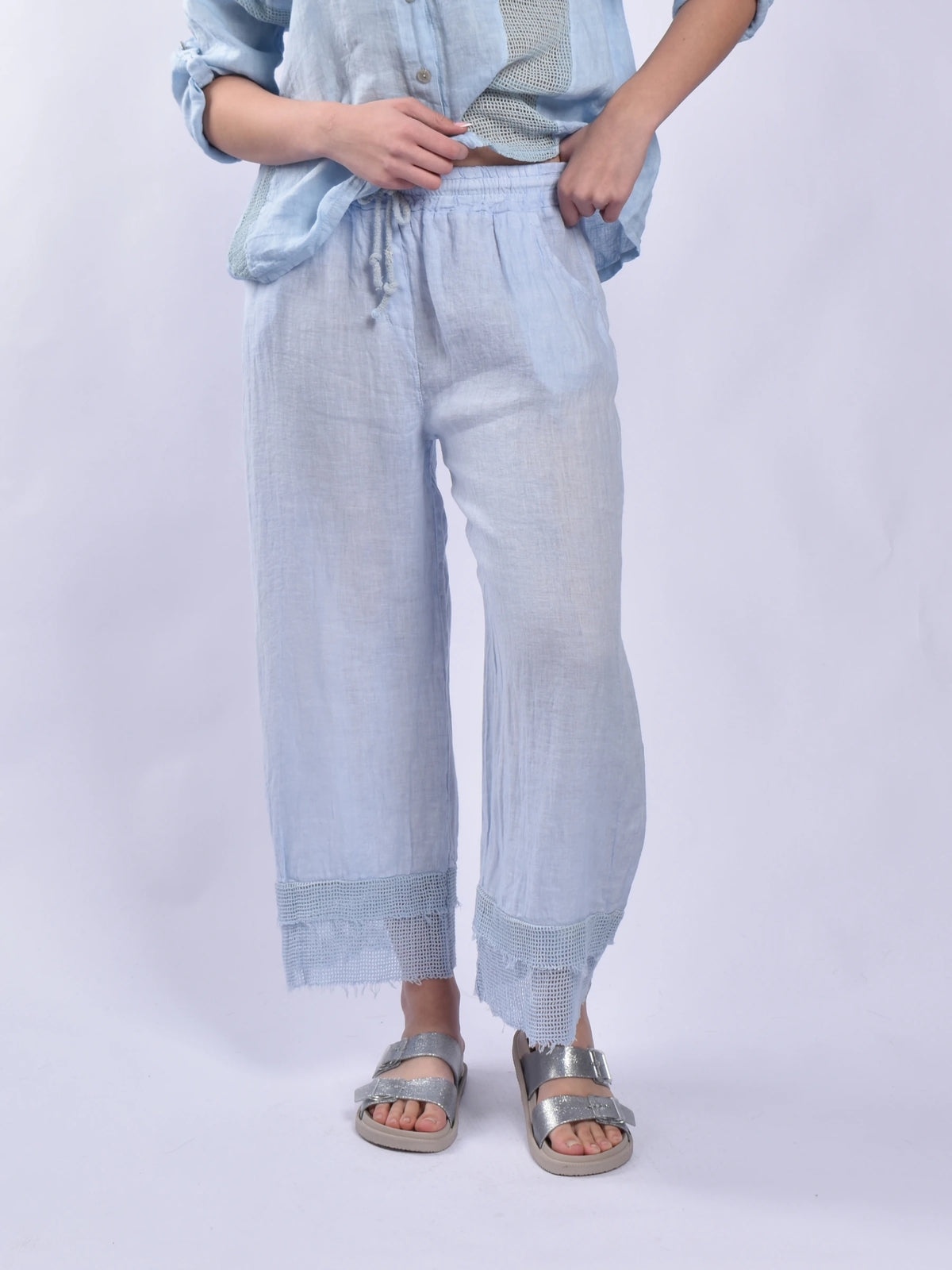 Made In Italy Pure Linen Pants