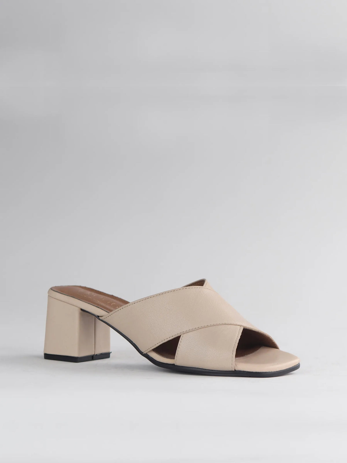 Froggie Crisscross Block Heel Mule