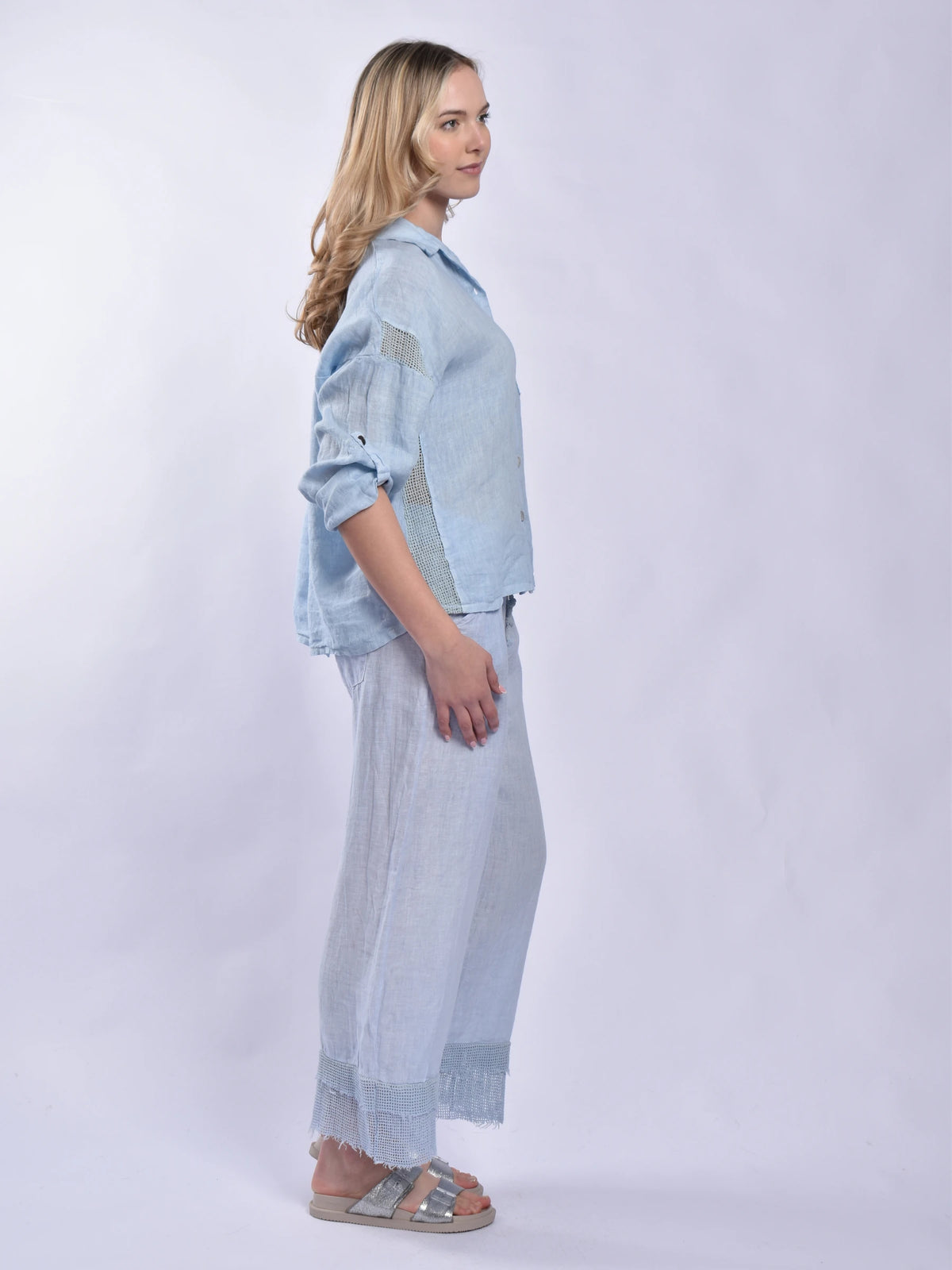 Made In Italy Pure Linen Pants