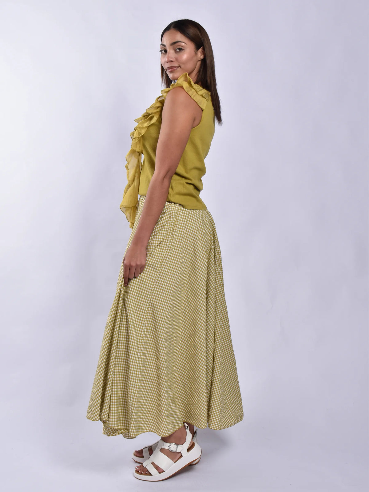 Made In Italy Checkered Skirt