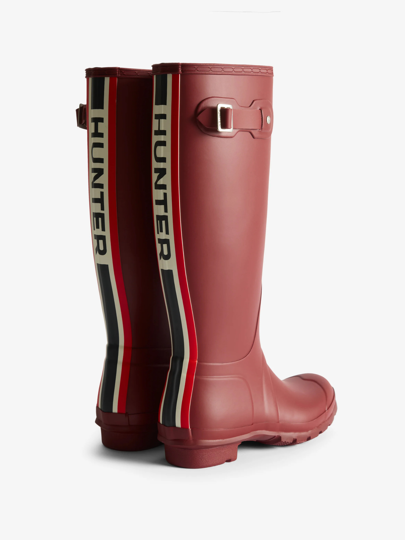 HUNTER BOOTS BLACK  ORIGINAL TALL LOGO BOOTS