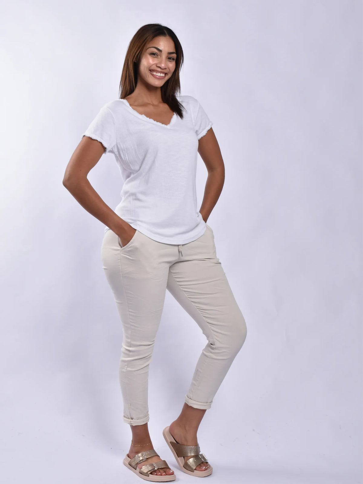 Made In Italy V-neck Top