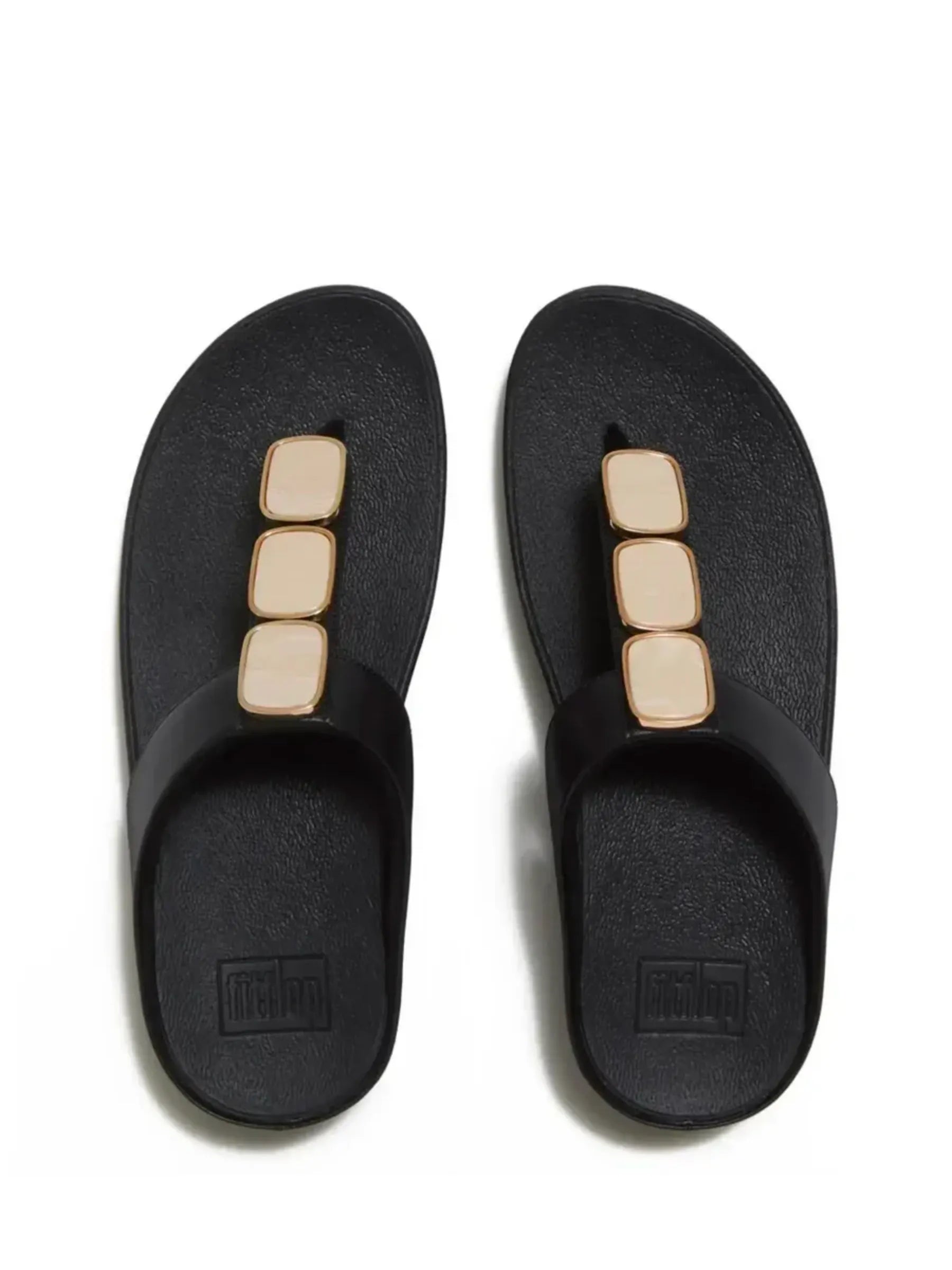 FIT FLOP LULU GLOSSY BUTTON SANDAL