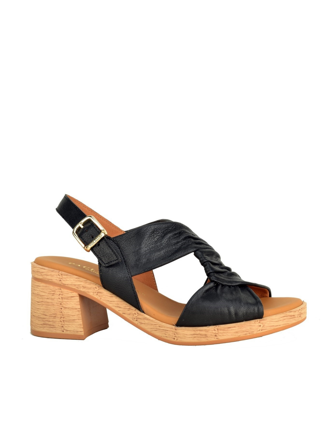 PAULA URBAN BLACK BLOCK HEELED SANDAL