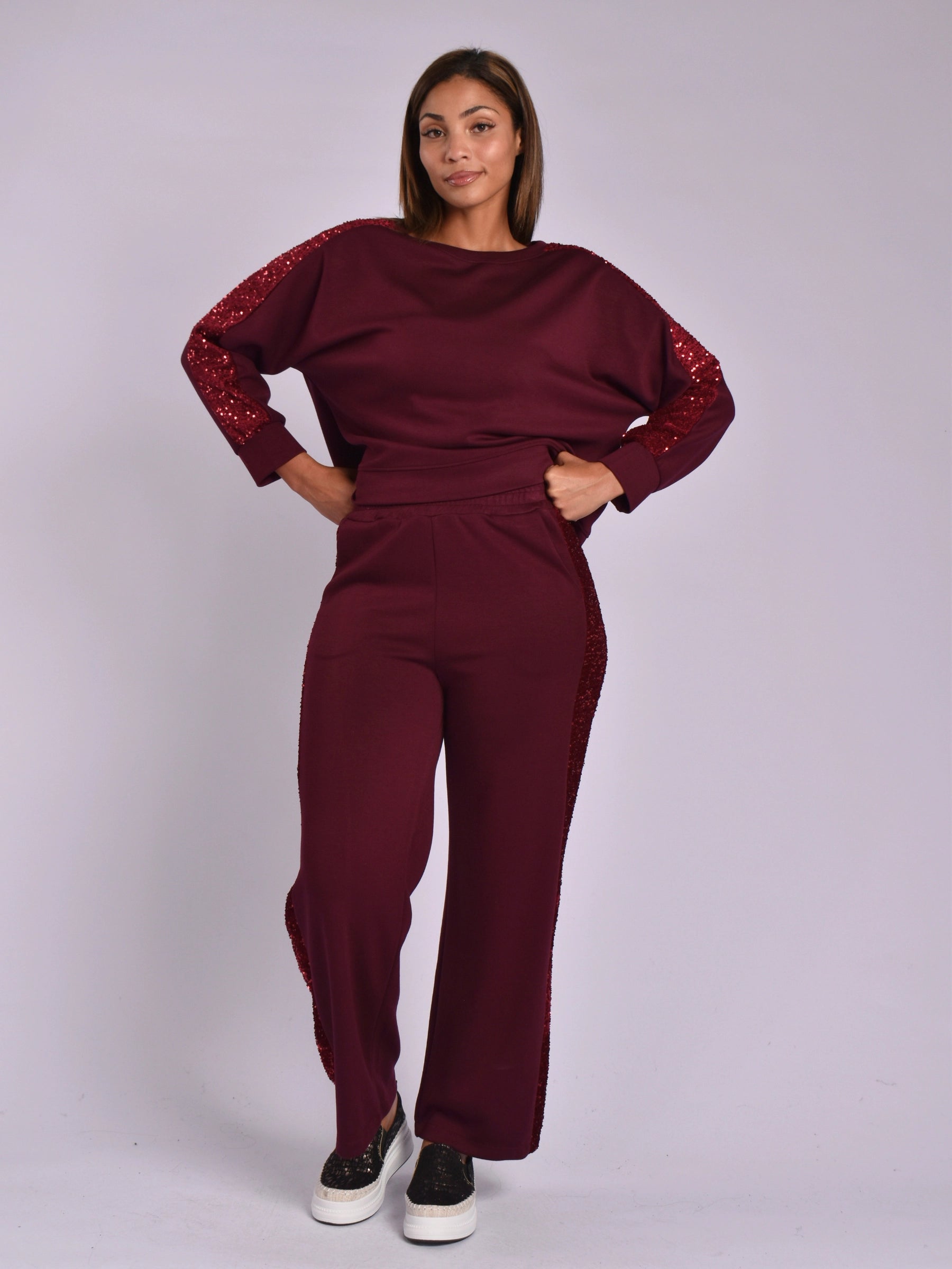 MADE IN ITALY DARK BROWN 2-PIECE TRACKSUIT