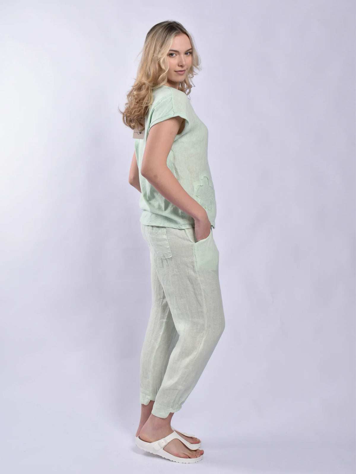 Made In Italy Pure Linen Pants