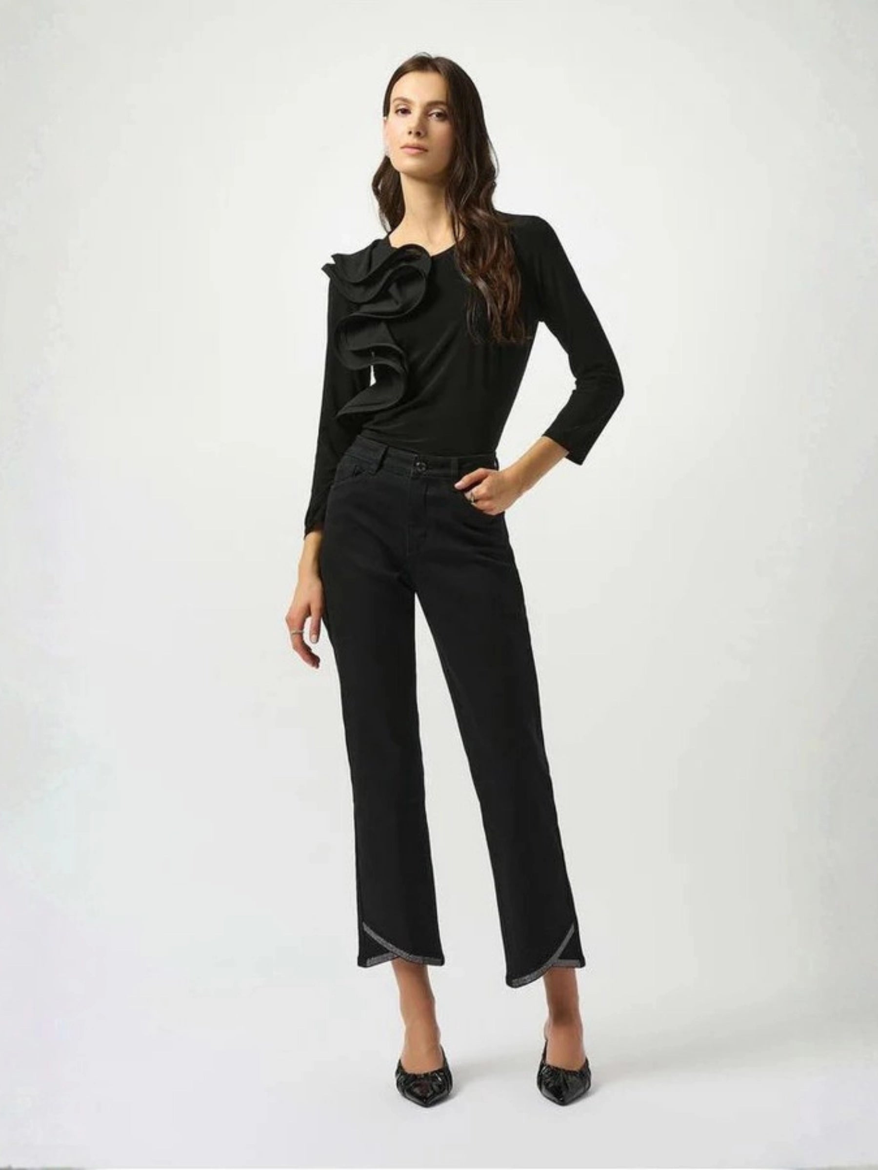 JOSEPH RIBKOFF BLACK LDS TOP