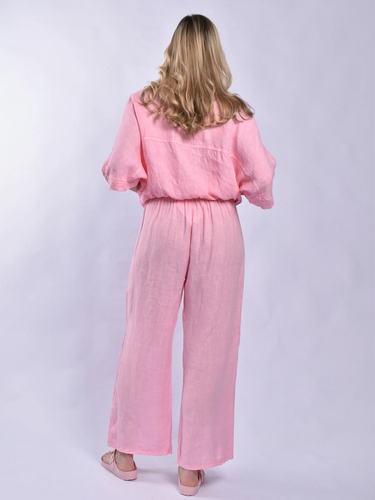 Made In Italy Linen Palazzo Pants