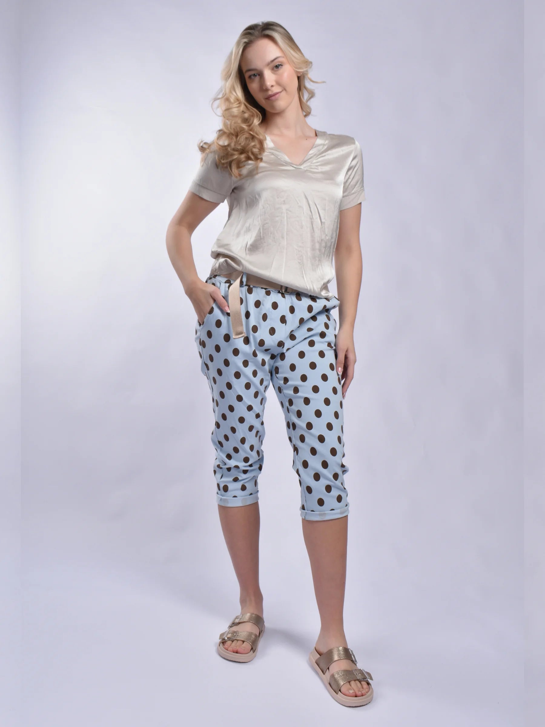 Made In Italy Polkadot Pants