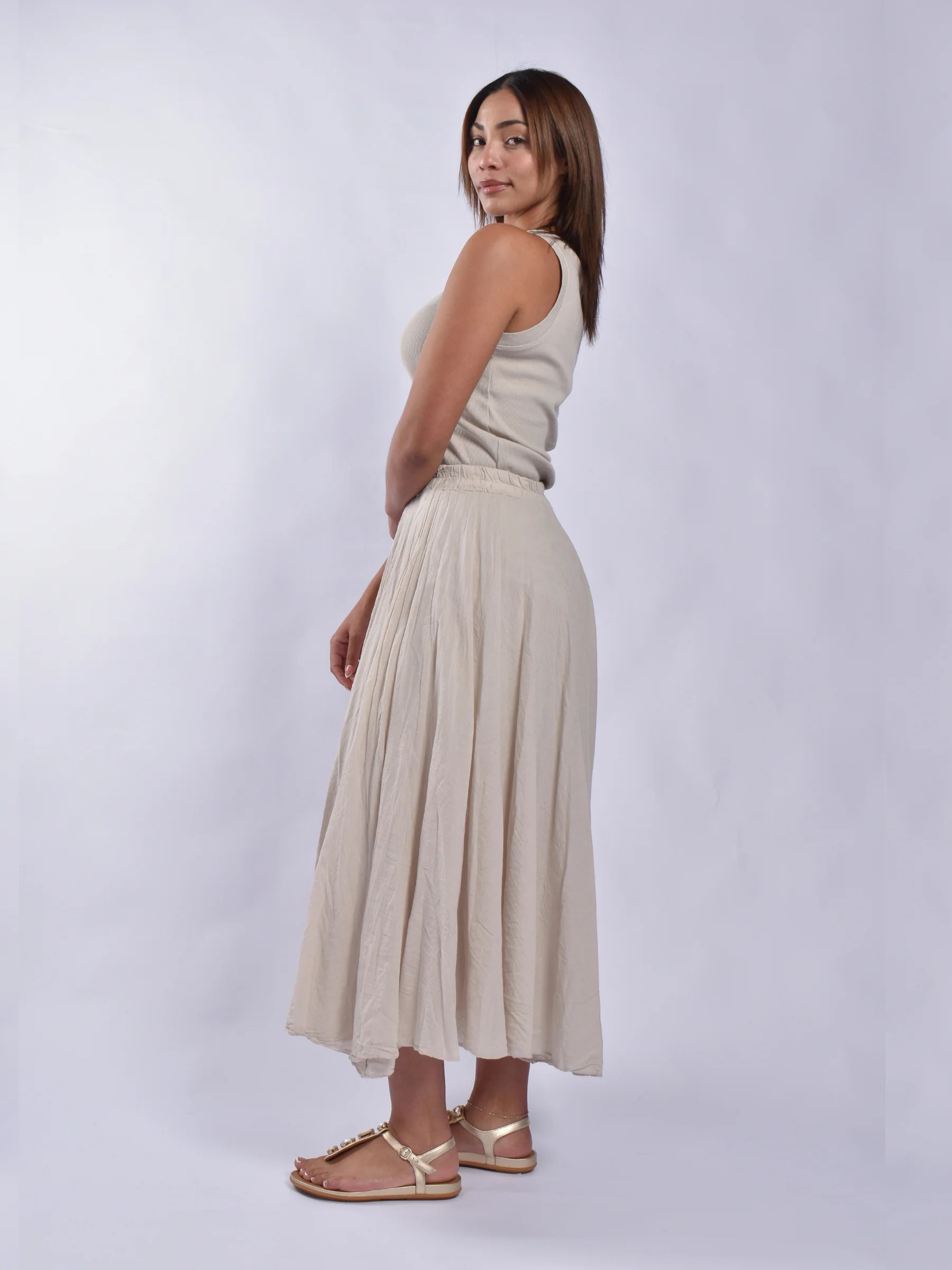 Made In Italy Cotton Skirt