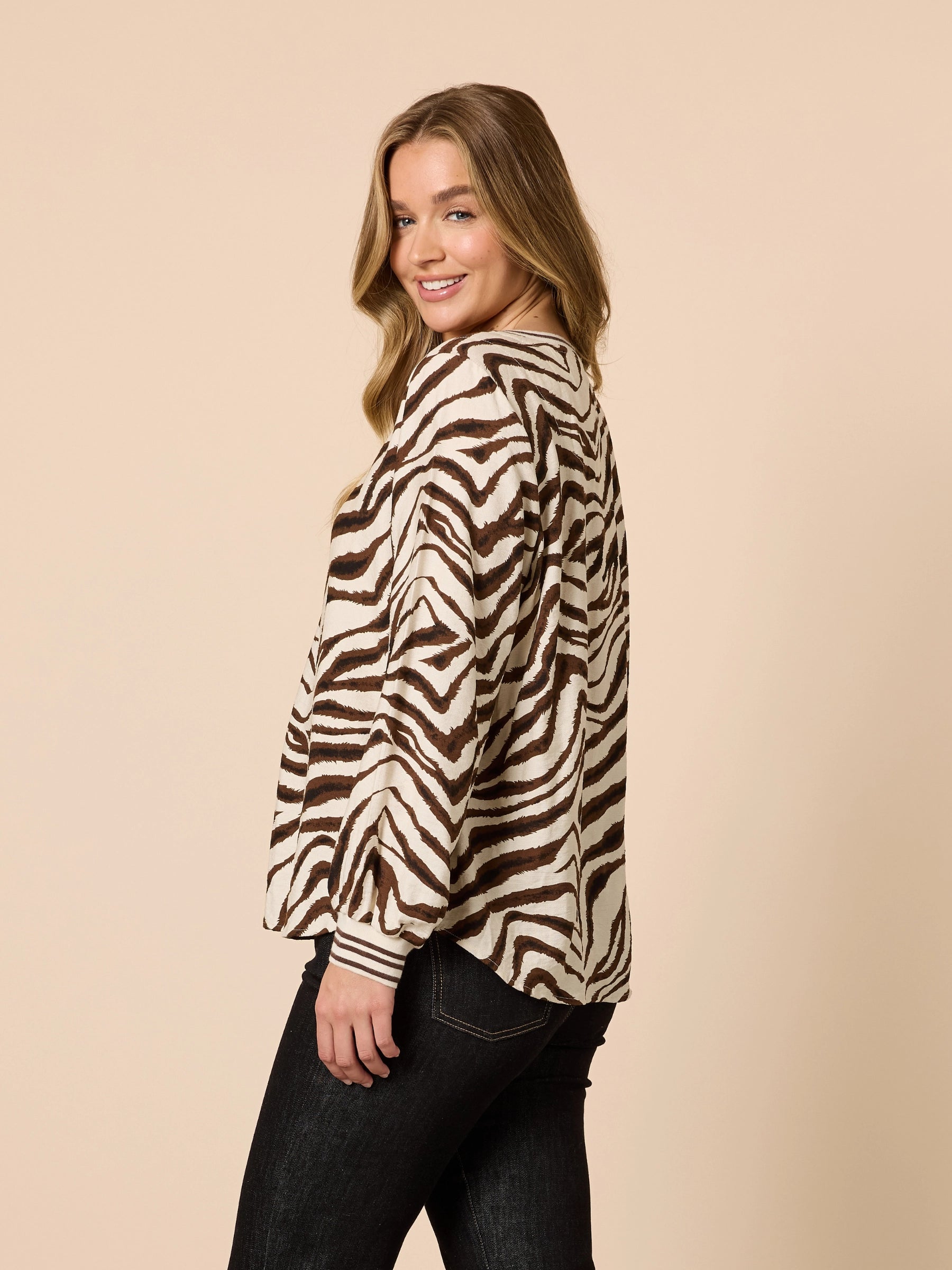 THREADZ NATURAL MULTI TOP