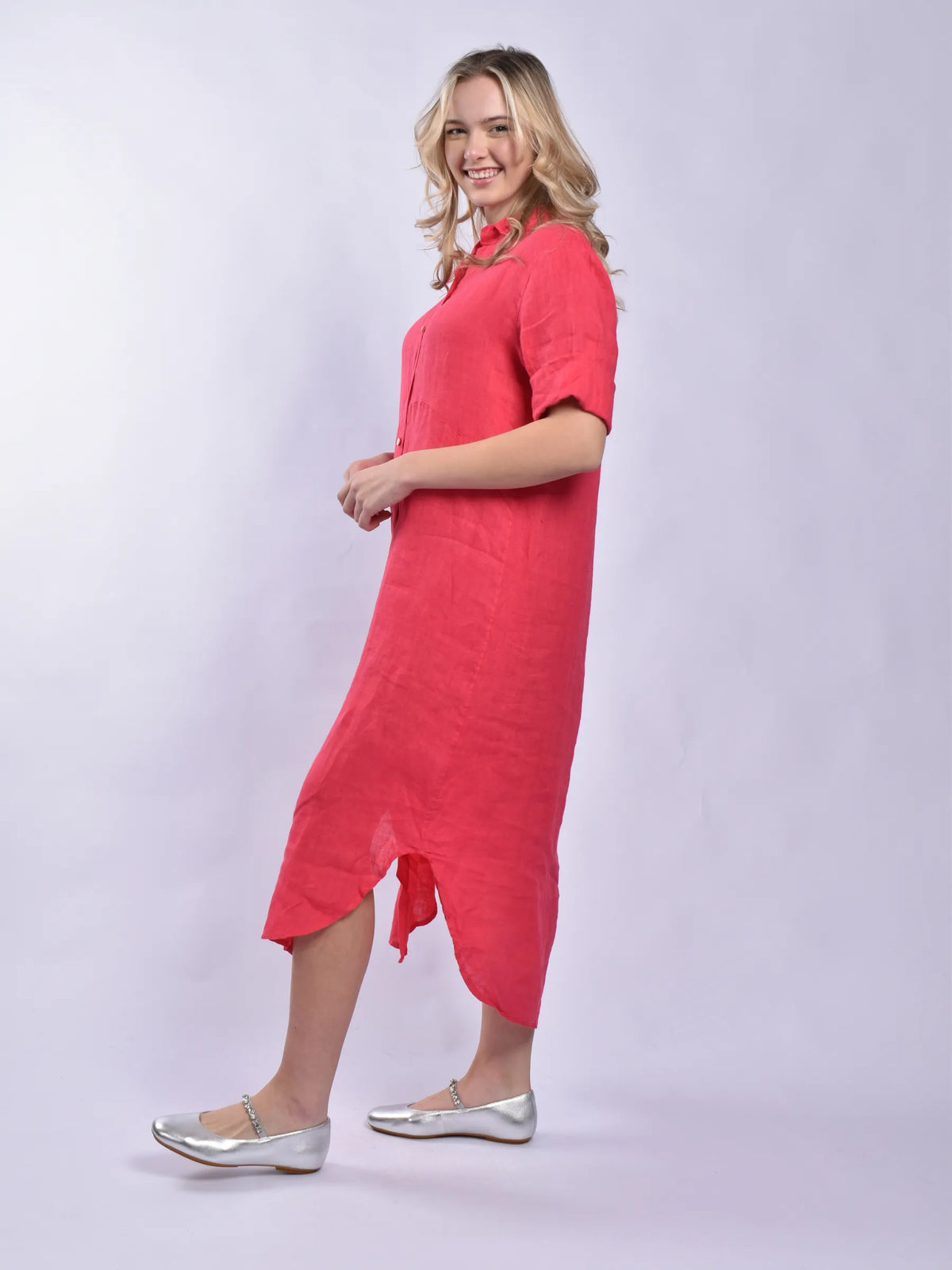 Made In Italy Linen Long Dress