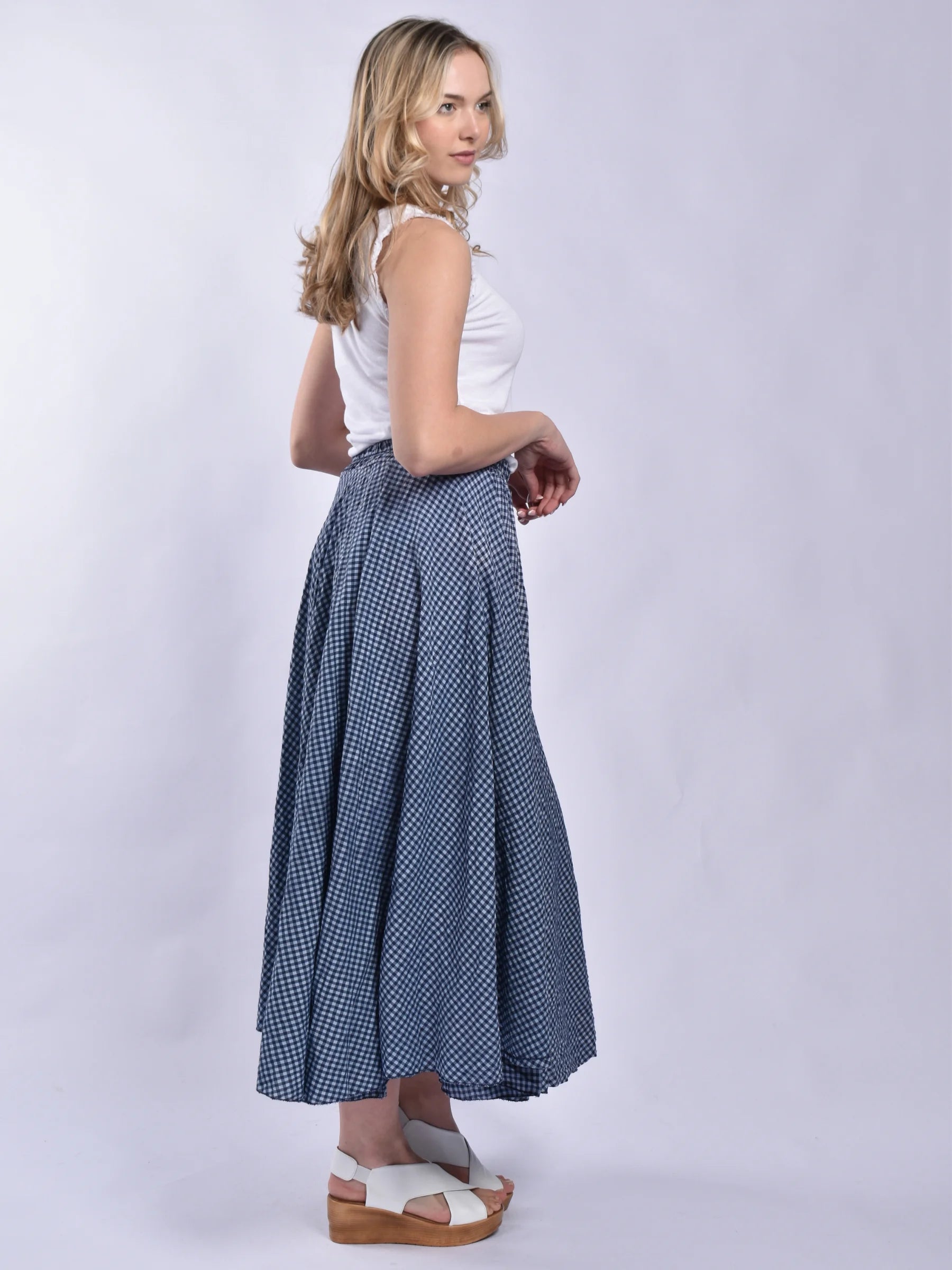 Made In Italy Checkered Skirt