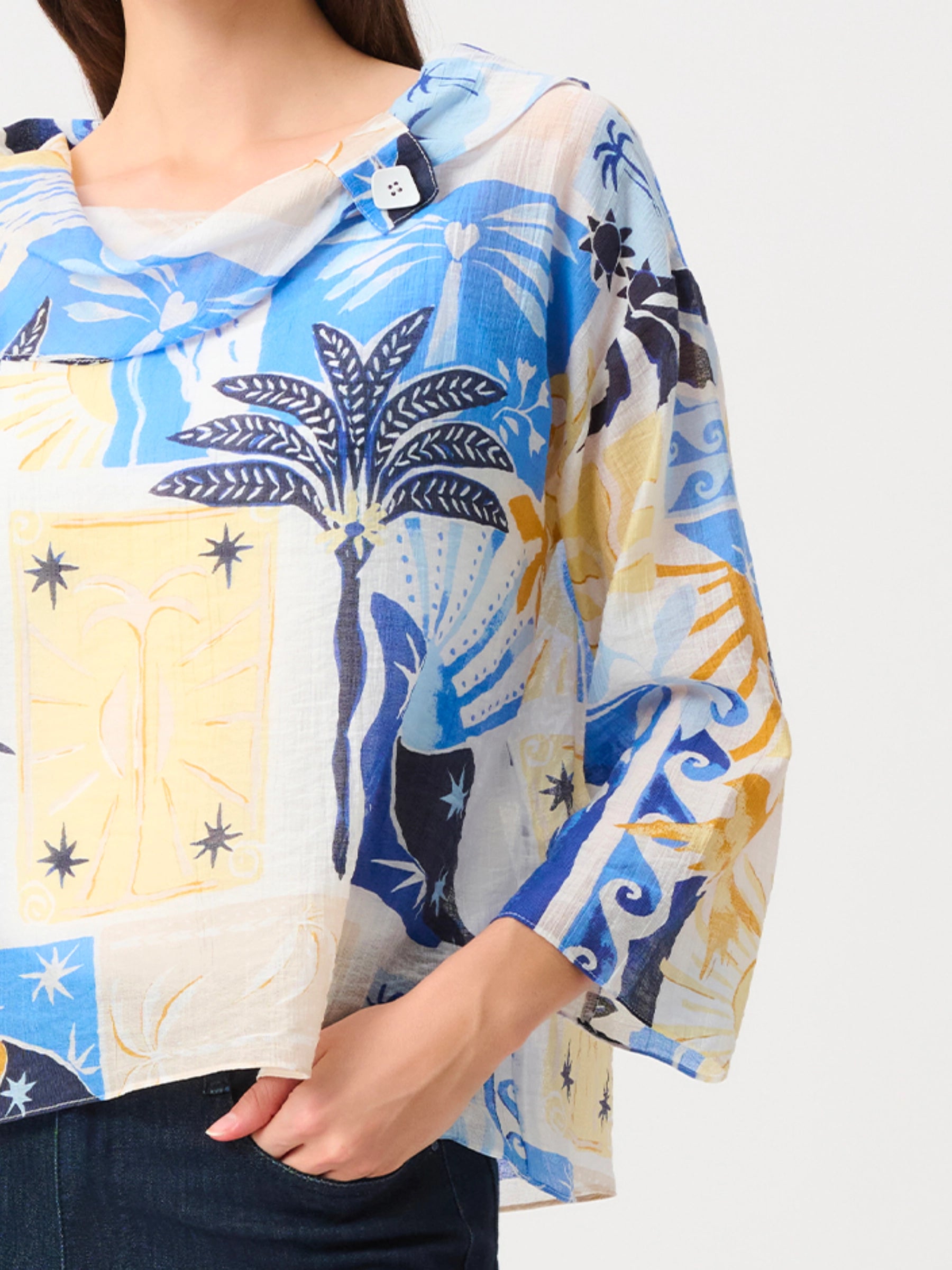 JOSEPH RIBKOFF VANILLA MULTI LDS TOP