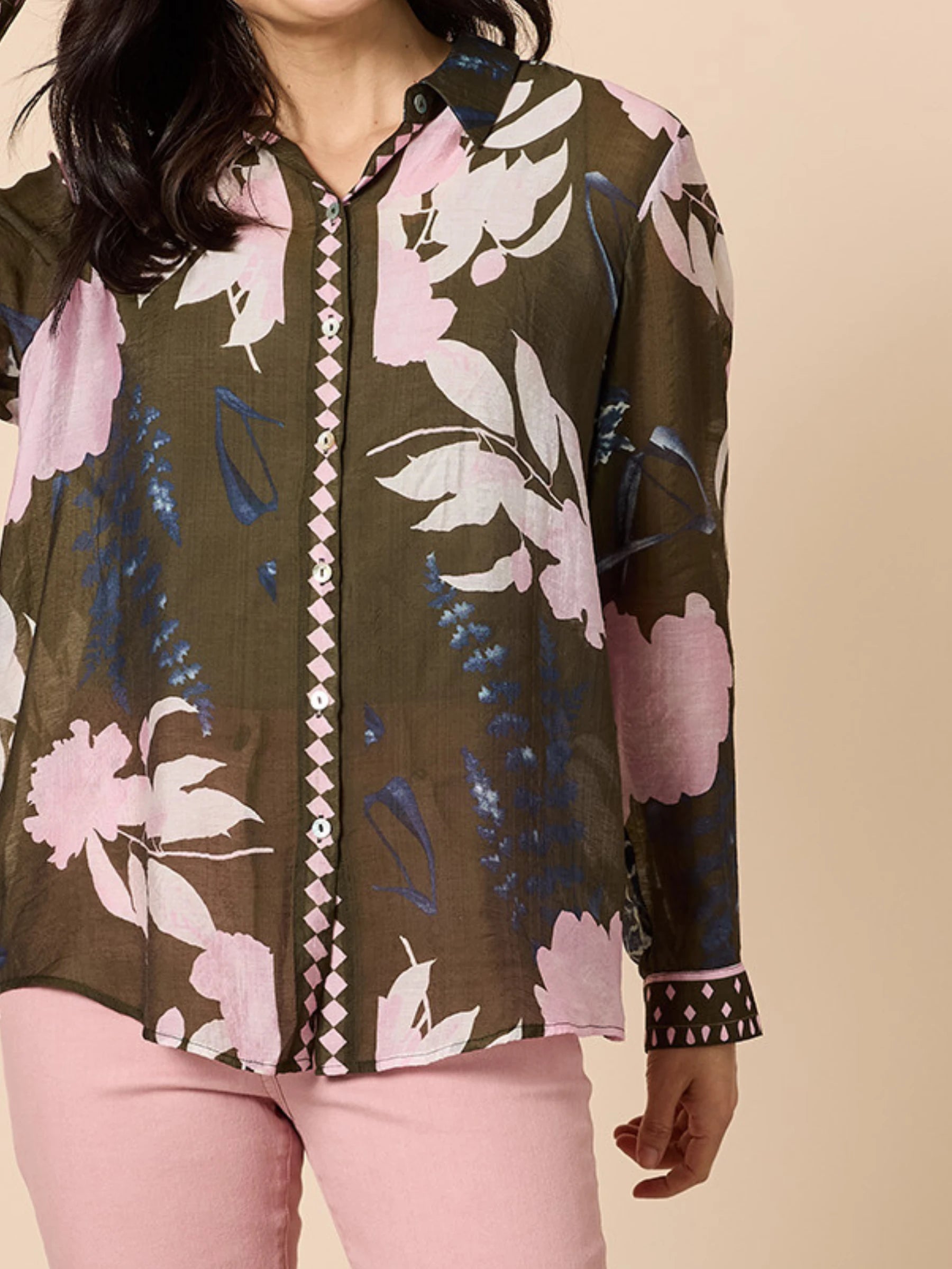 GORDON SMITH KHAKI MULTI COLORADO SHIRT