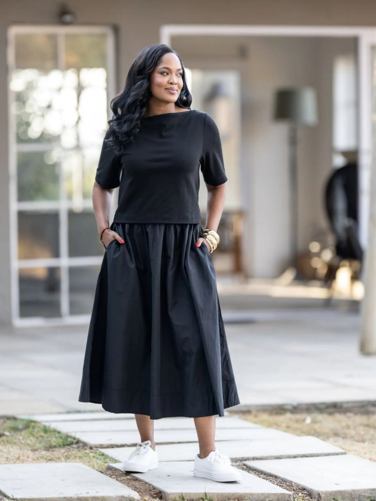 Mastik A-line Midi Dress