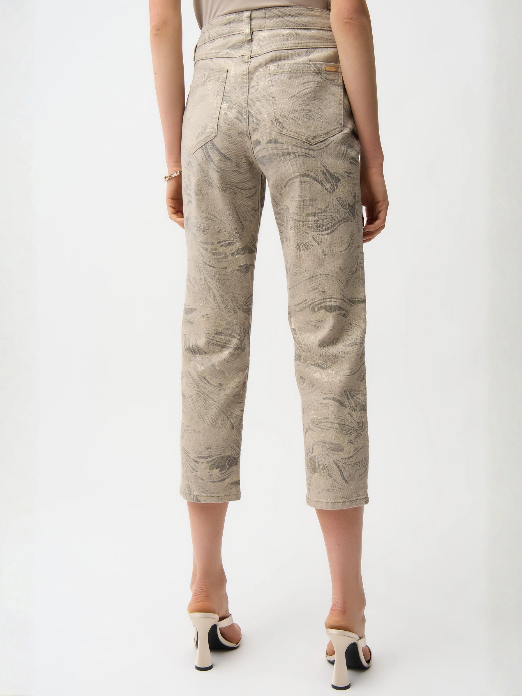 JOSEPH RIBKOFF TAUPE GOLD LDS PANTS