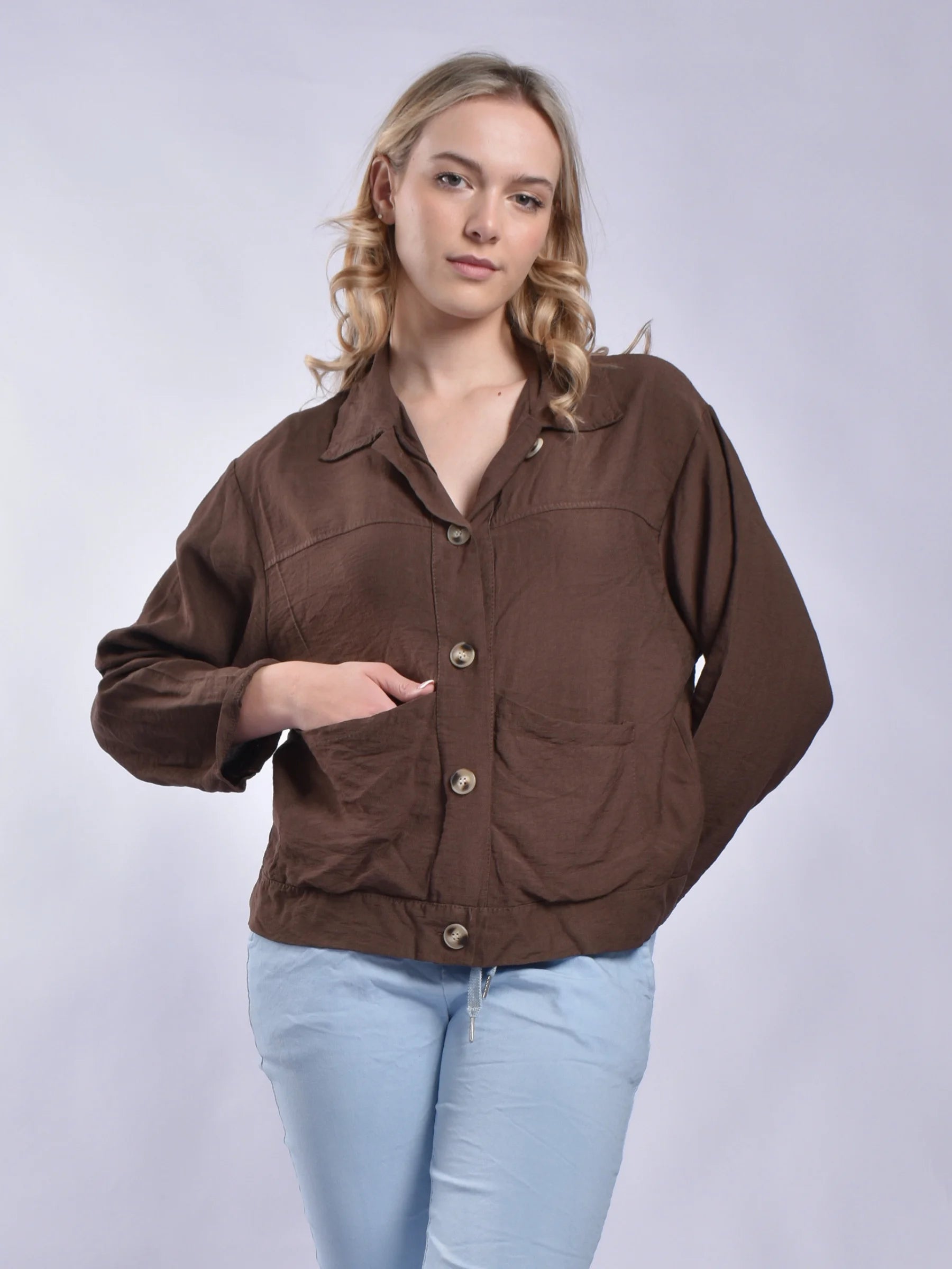 Made In Italy Button Up Blouse