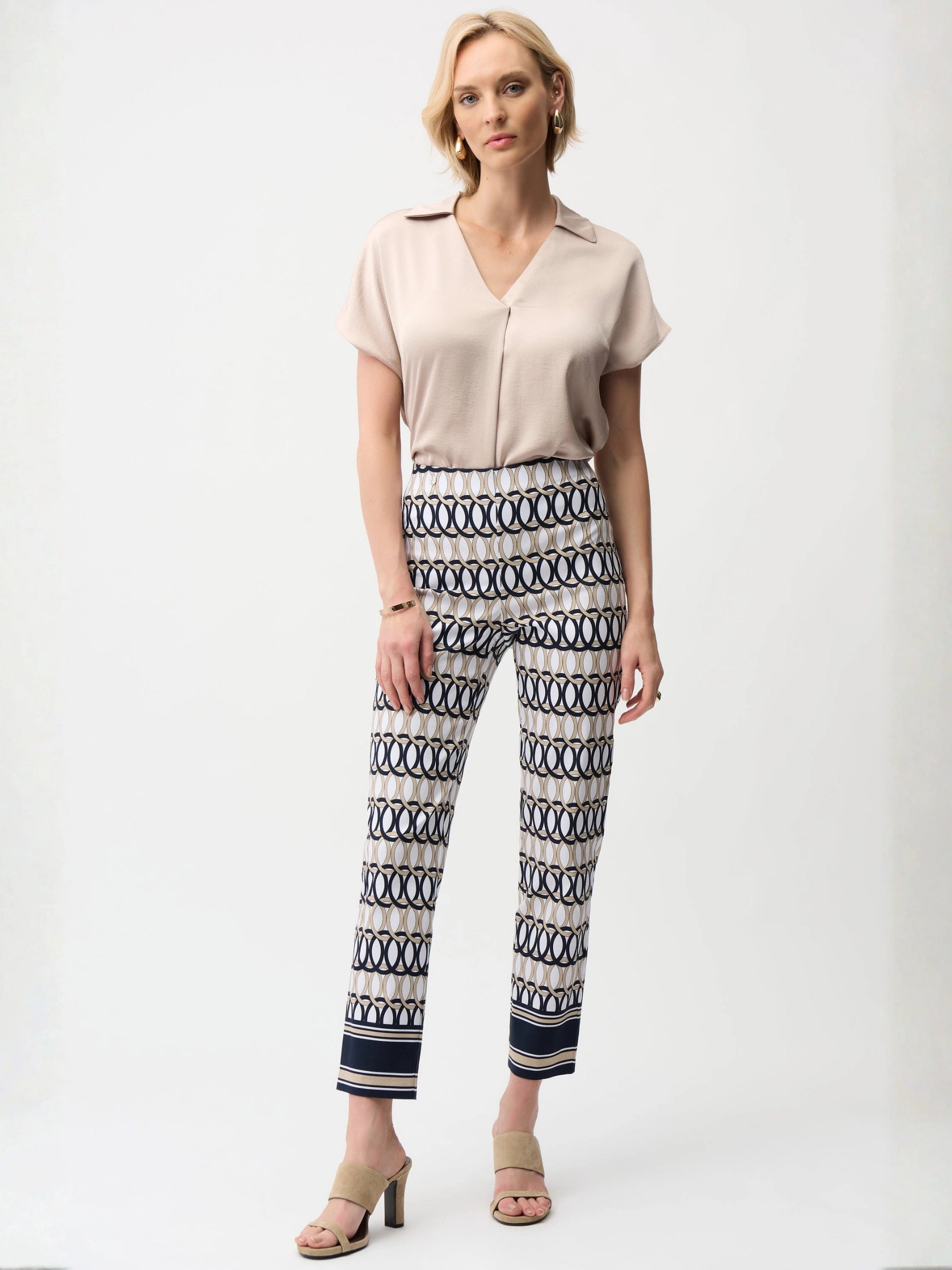 JOSEPH RIBKOFF VANILLA MULTI LDS PANTS