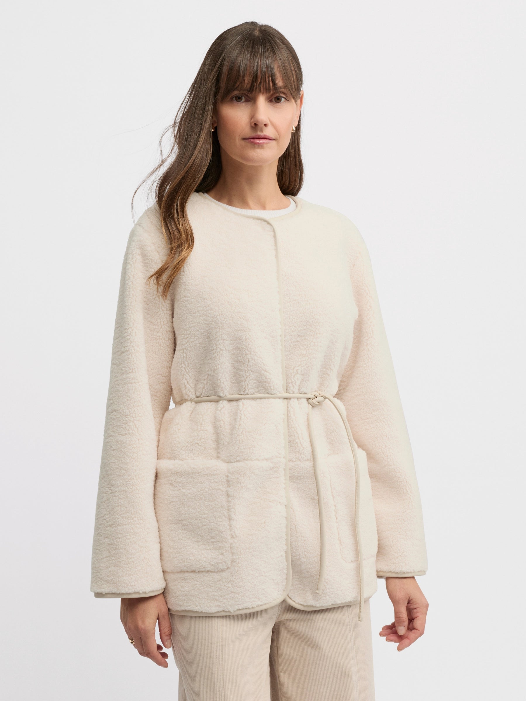 YARRA TRAIL ECRU TEDDY COAT