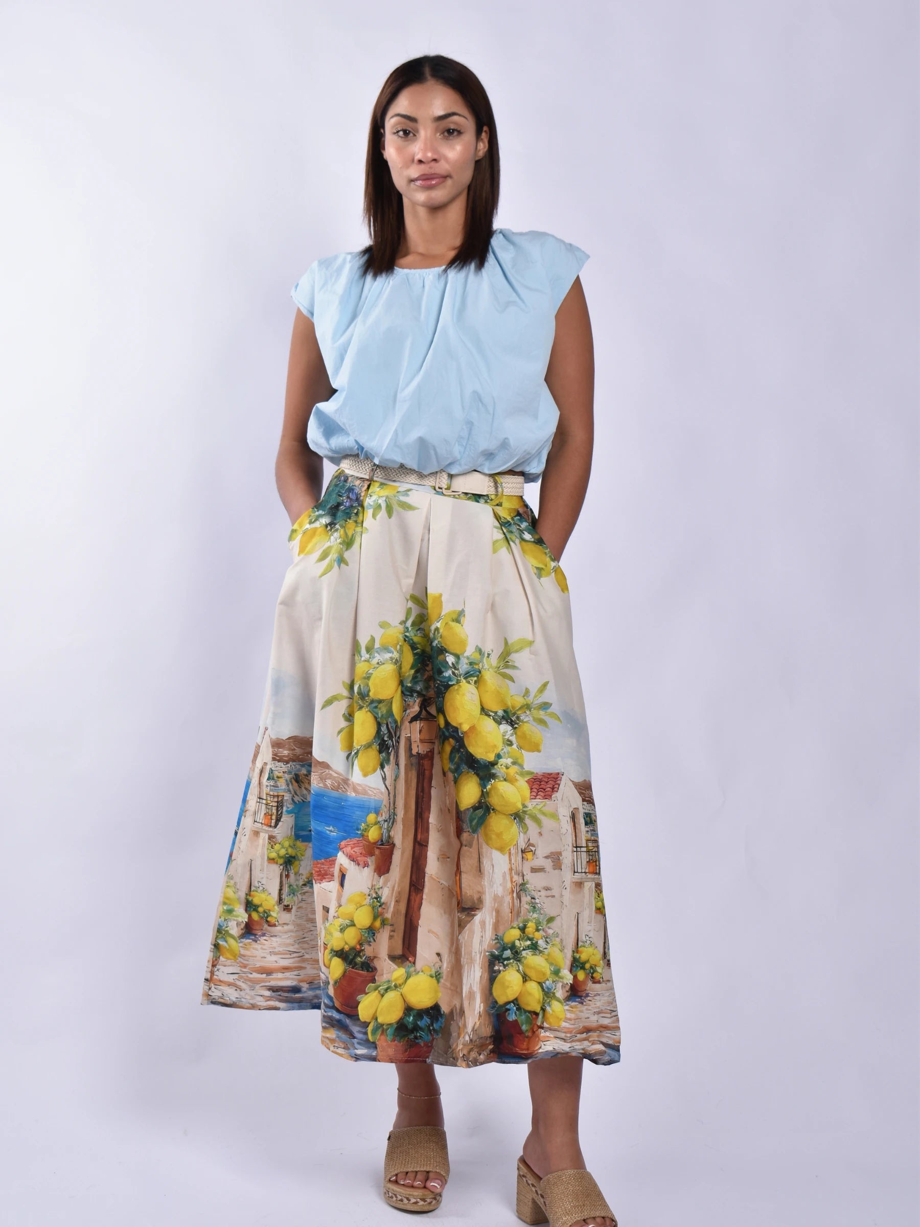 Made In Italy Lemon Skirt