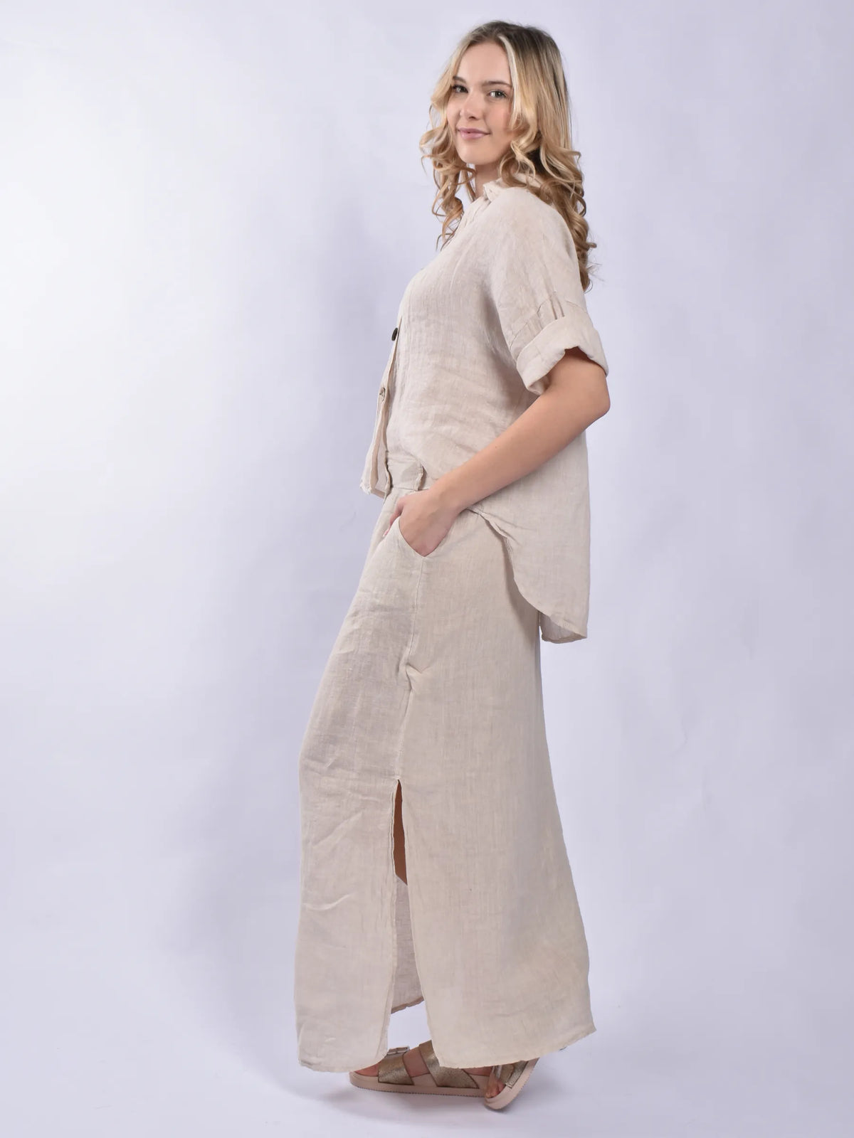 Made In Italy Linen Skirt