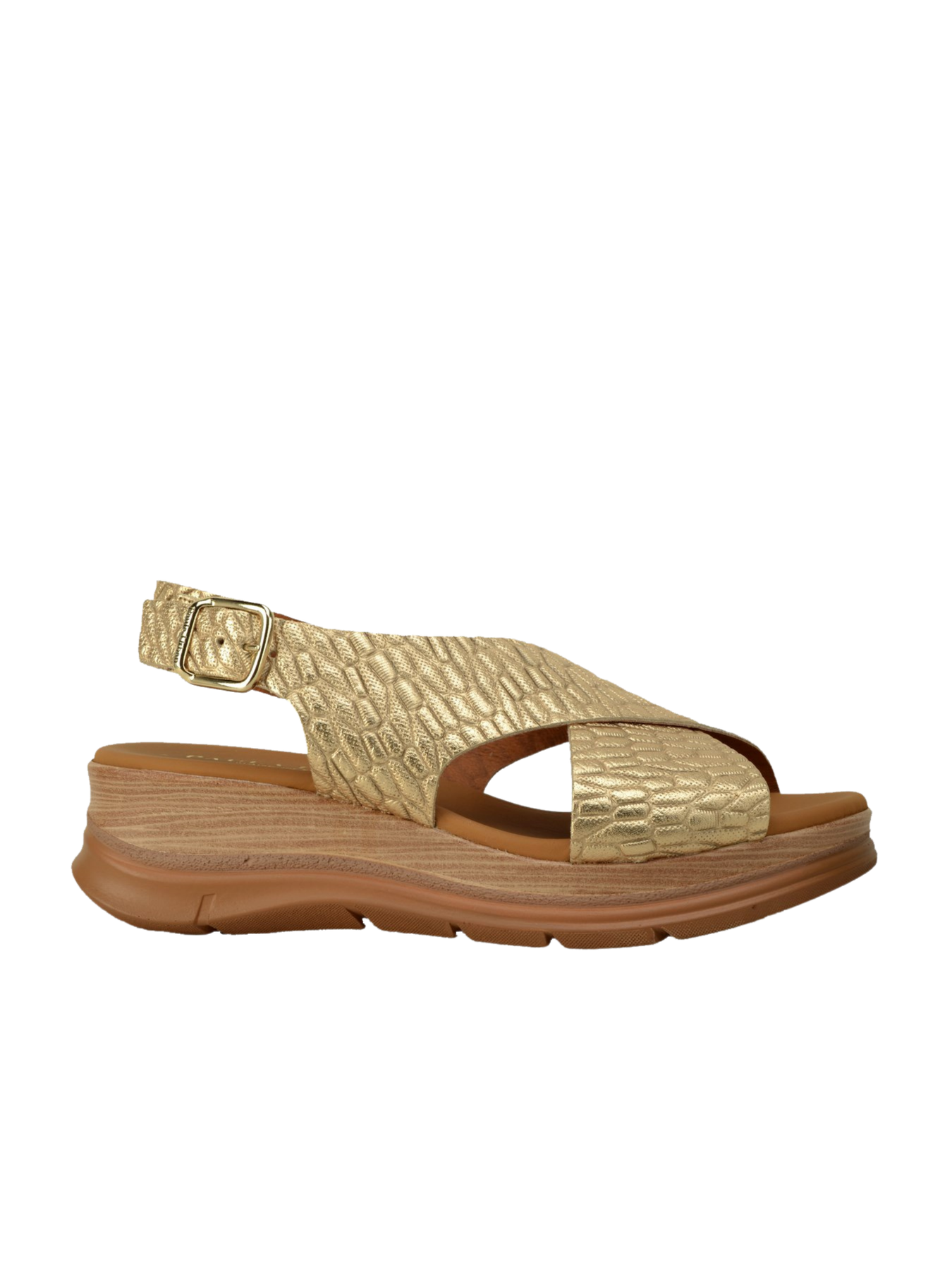 PAULA URBAN PLATINO LOW WEDGE SANDAL